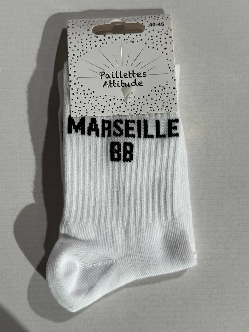 Chaussettes Blanc « Marseille BB »