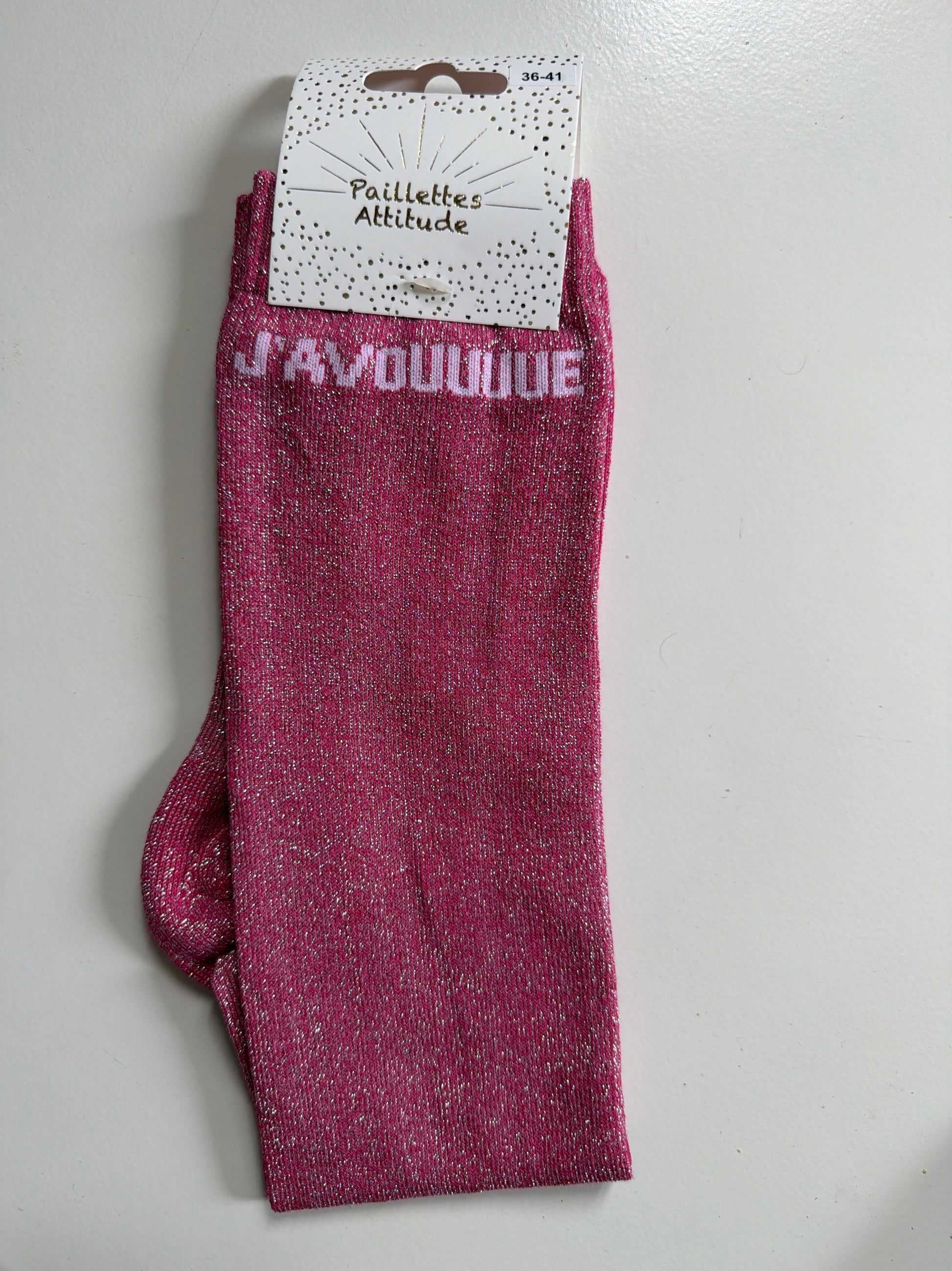 Chaussette équitation pailletée 36-41 J’AVOUUUUE