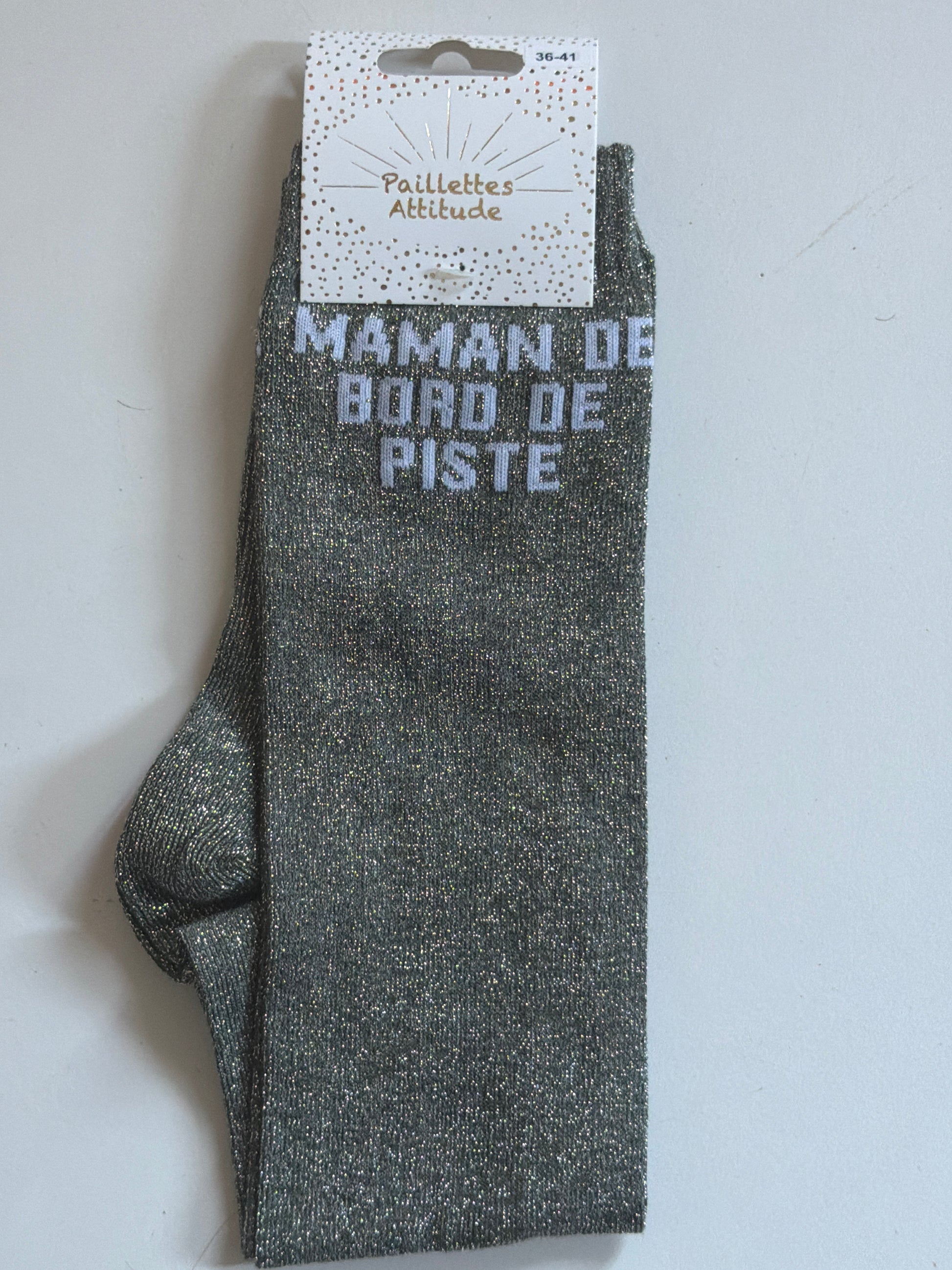 Chaussette pailletée équitation 36-41 MAMAN DE BORD DE PISTE