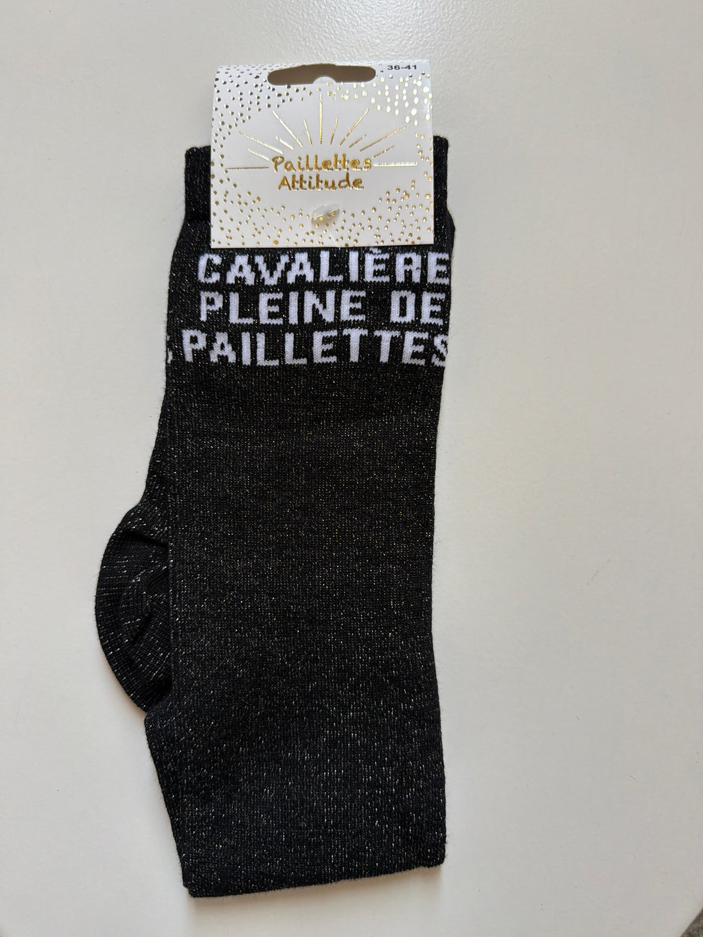 Chaussette pailletée équitation 36-41  CAVALIÈRE PLEINE DE PAILLETTES