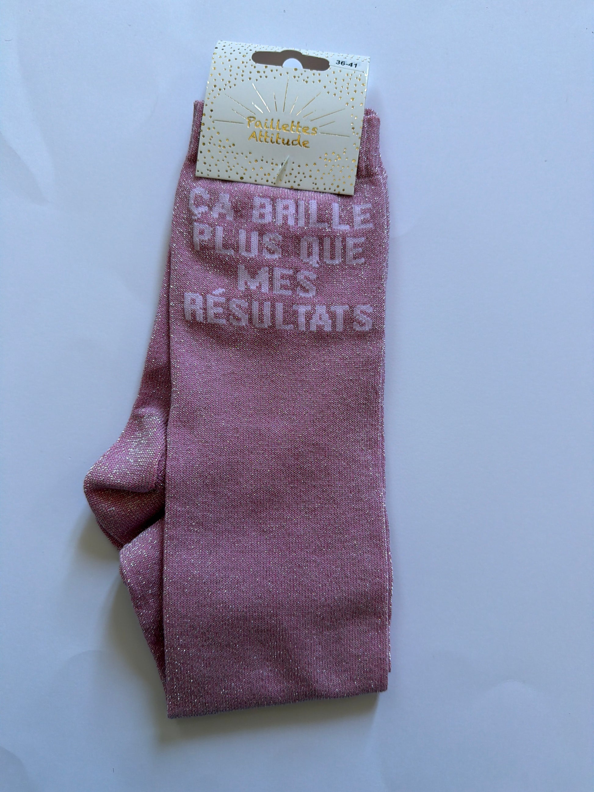 Chaussette pailletée équitation 36-41 ÇA BRILLE PLUS QUE MES RÉSULTATS  