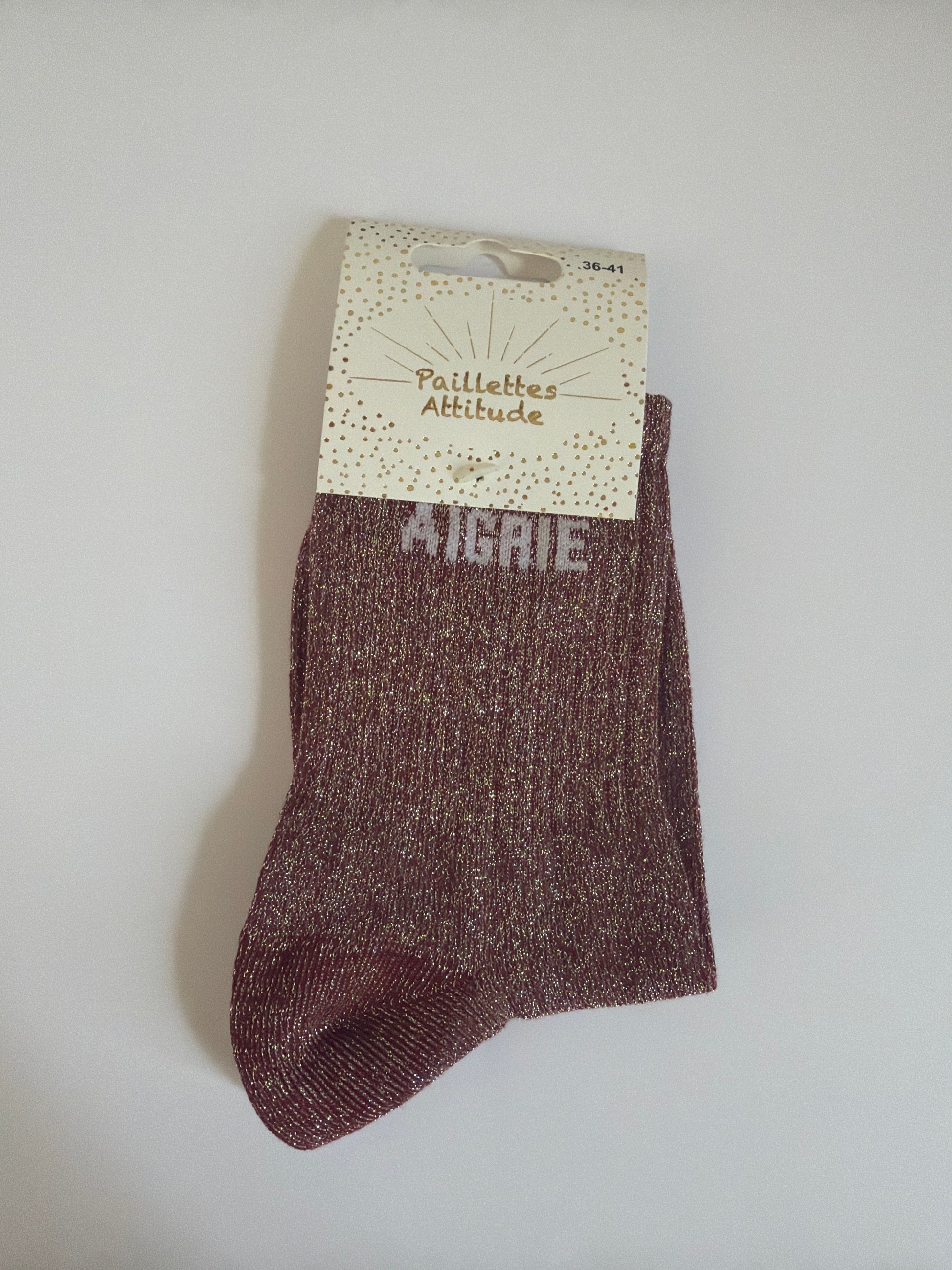Chaussette de ville pailletée 36-41 AIGRIE