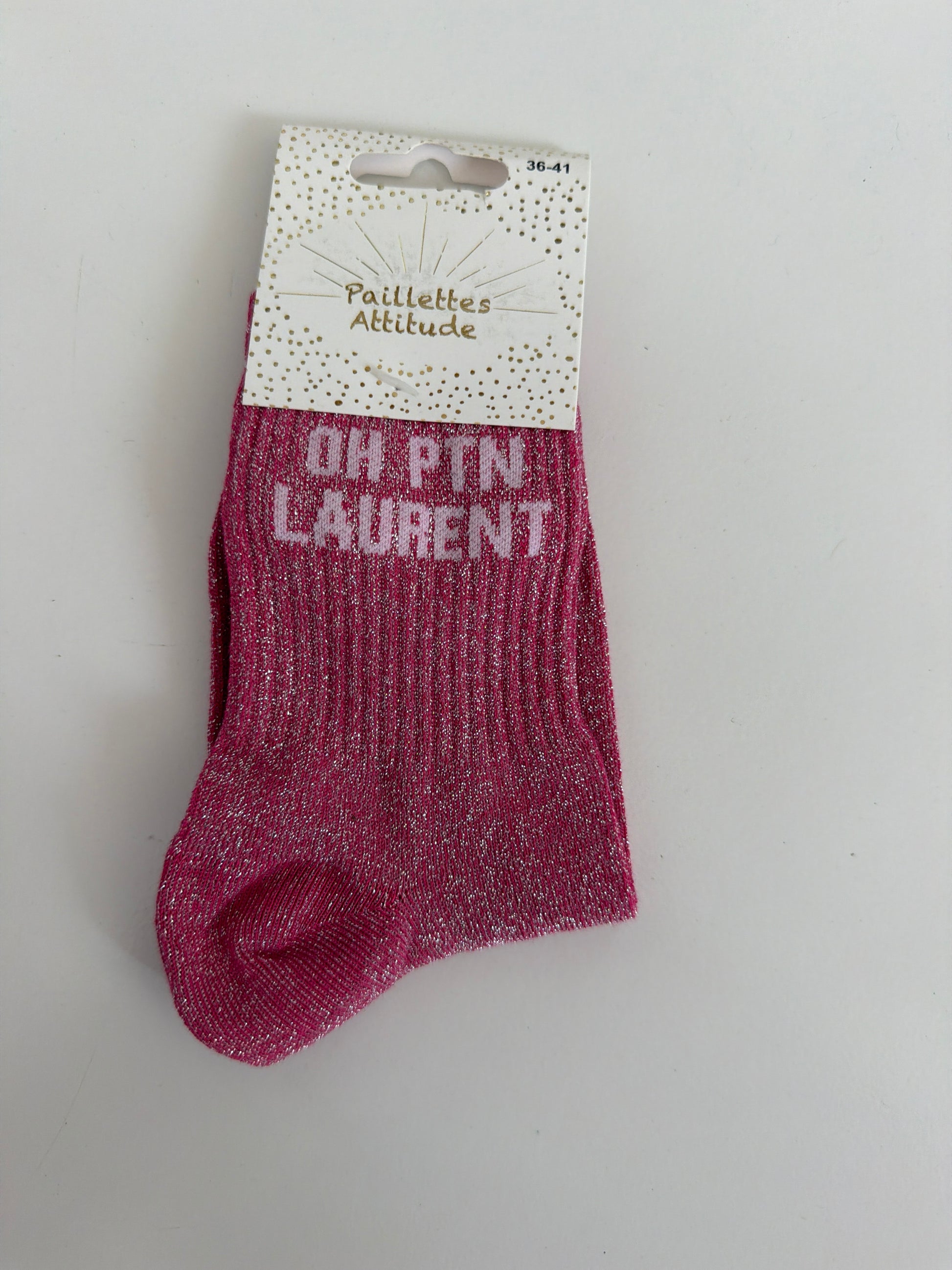 Chaussette de ville pailletée 36-41 OH PTIN LAURENT