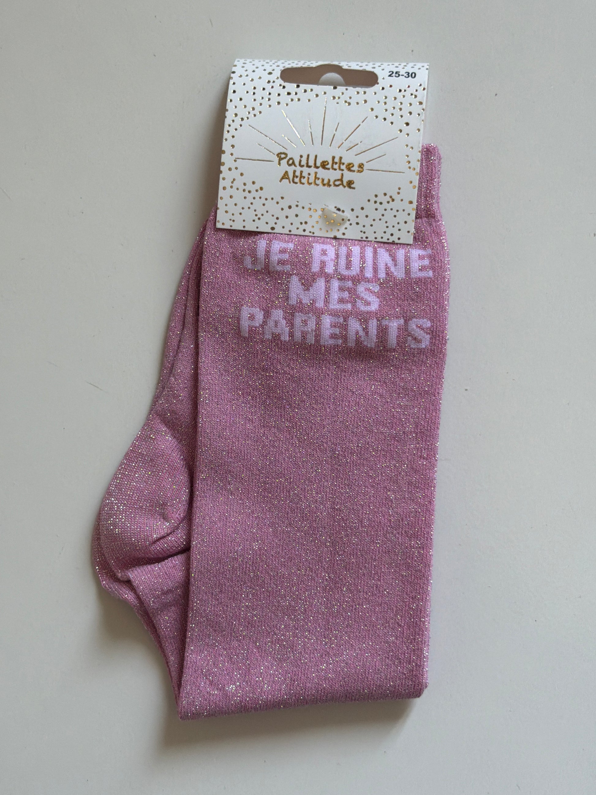 Chaussette pailletée équitation 25-30 JE RUINE MES PARENTS