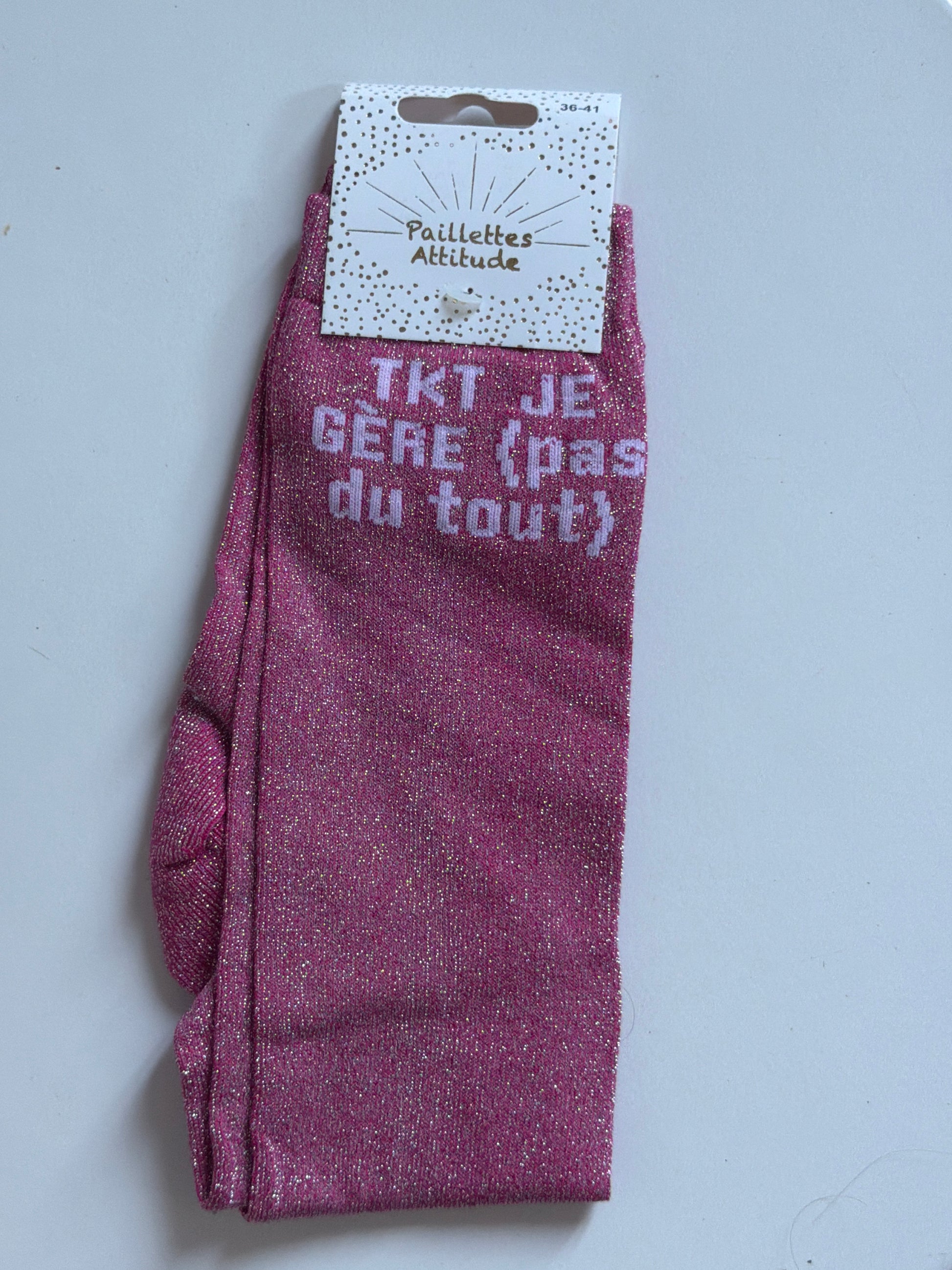 Chaussette pailletée équitation 36-41 TKT je gère (pas du tout)