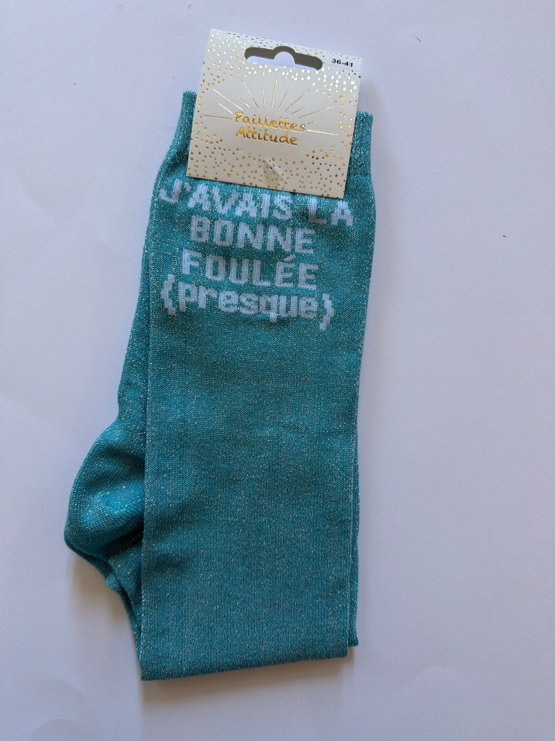 Chaussette pailletée équitation 36-41 J’AVAIS LA BONNE FOULÉE (Presque)