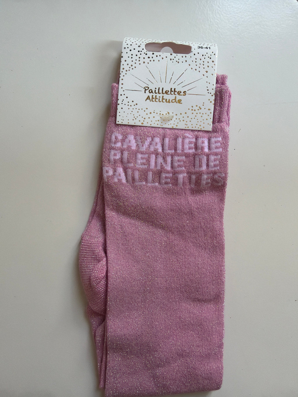 Chaussette pailletée équitation 36-41  CAVALIÈRE PLEINE DE PAILLETTES