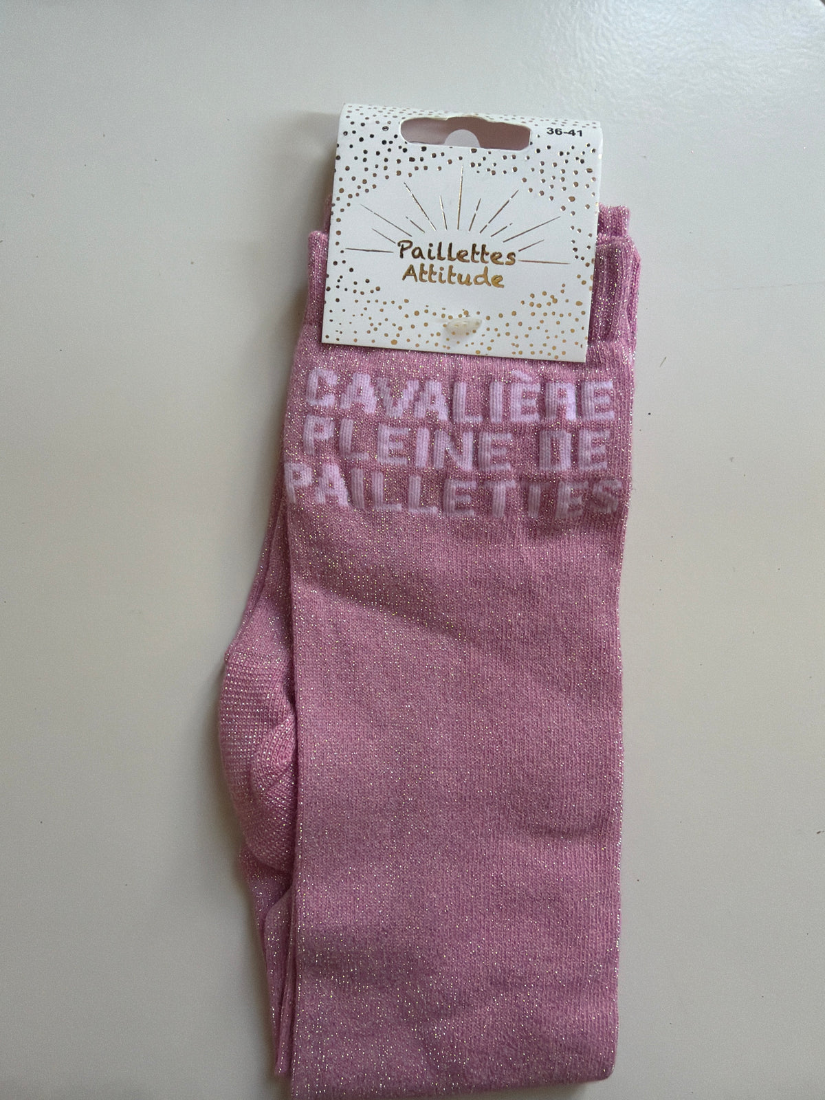 Chaussette pailletée équitation 36-41  CAVALIÈRE PLEINE DE PAILLETTES