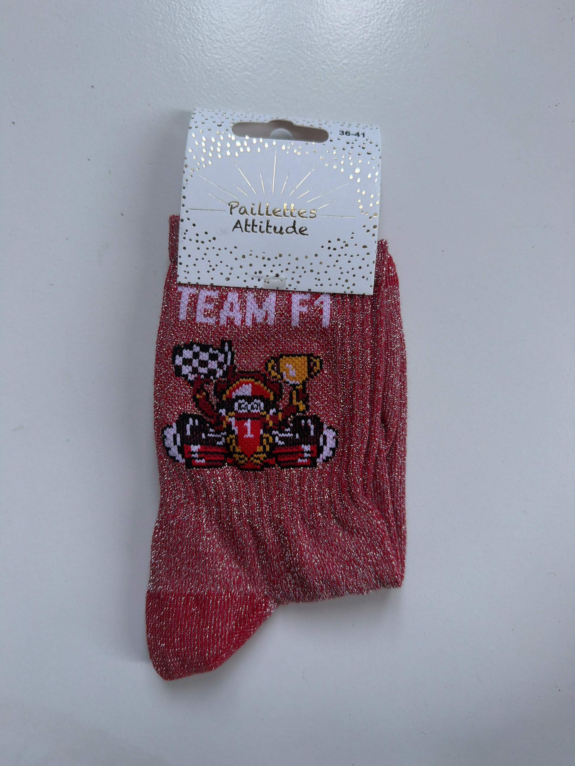 Chaussette pailletée de ville 36-41 TEAM F1