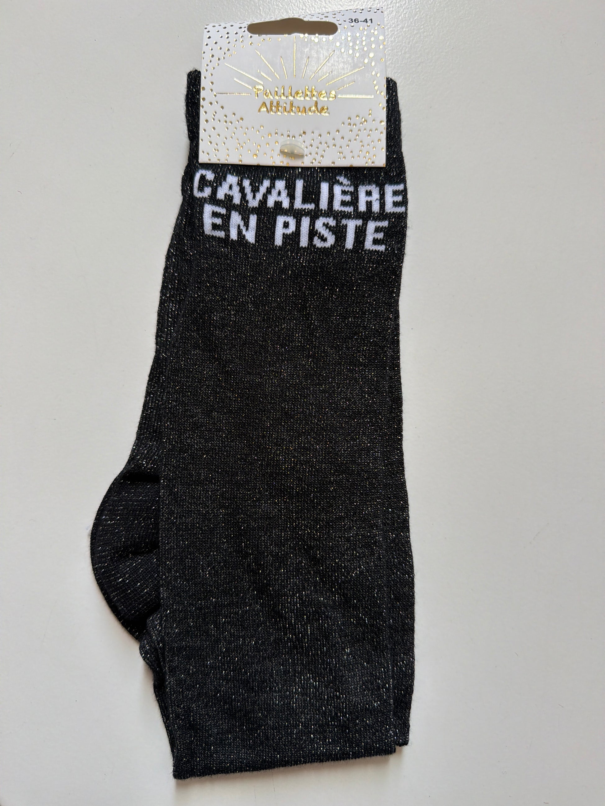 Chaussette pailletée équitation 36-41 CAVALIÈRE EN PISTE