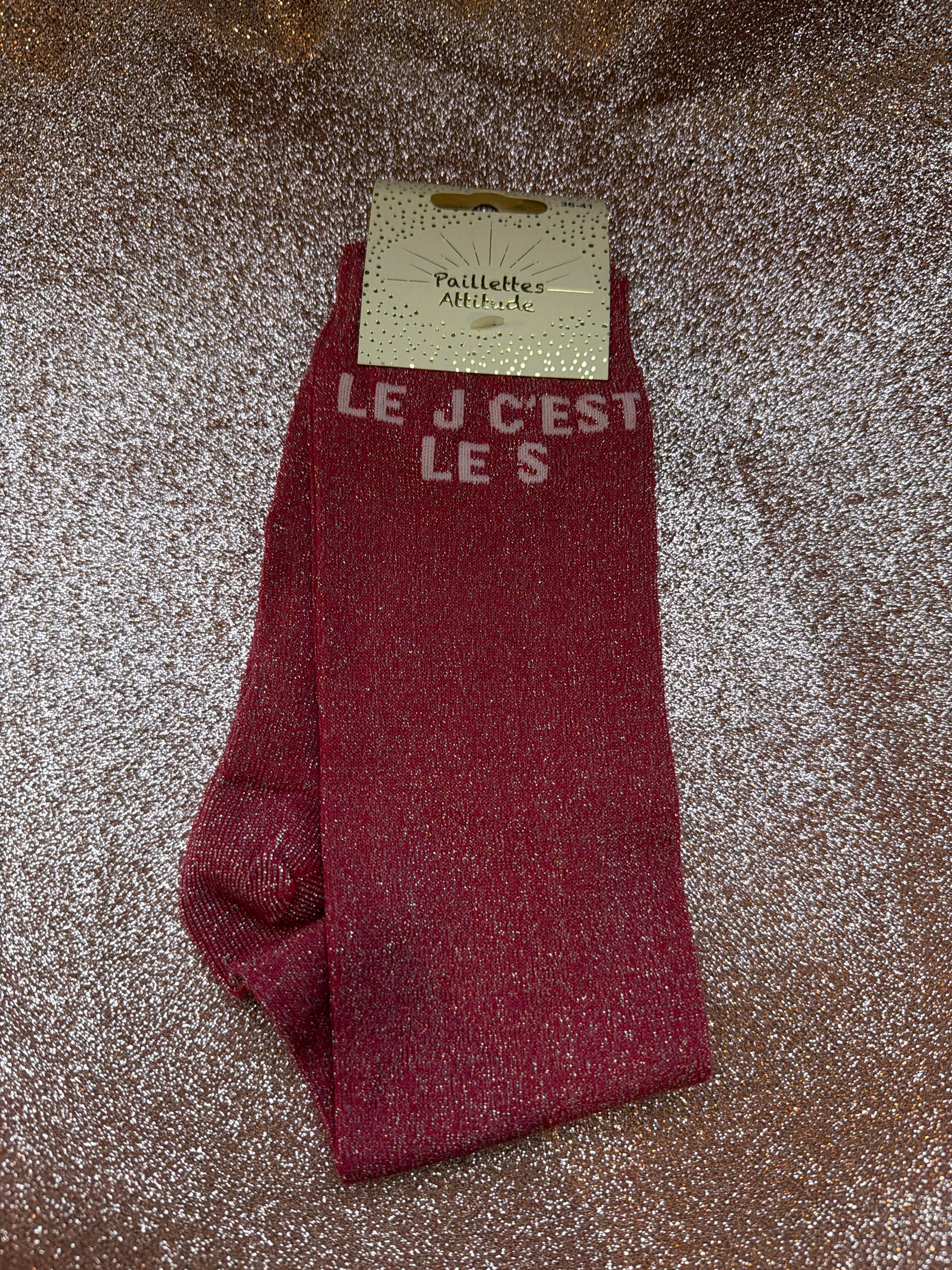 Chaussette pailletée équitation LE J C’EST LE S 36/41