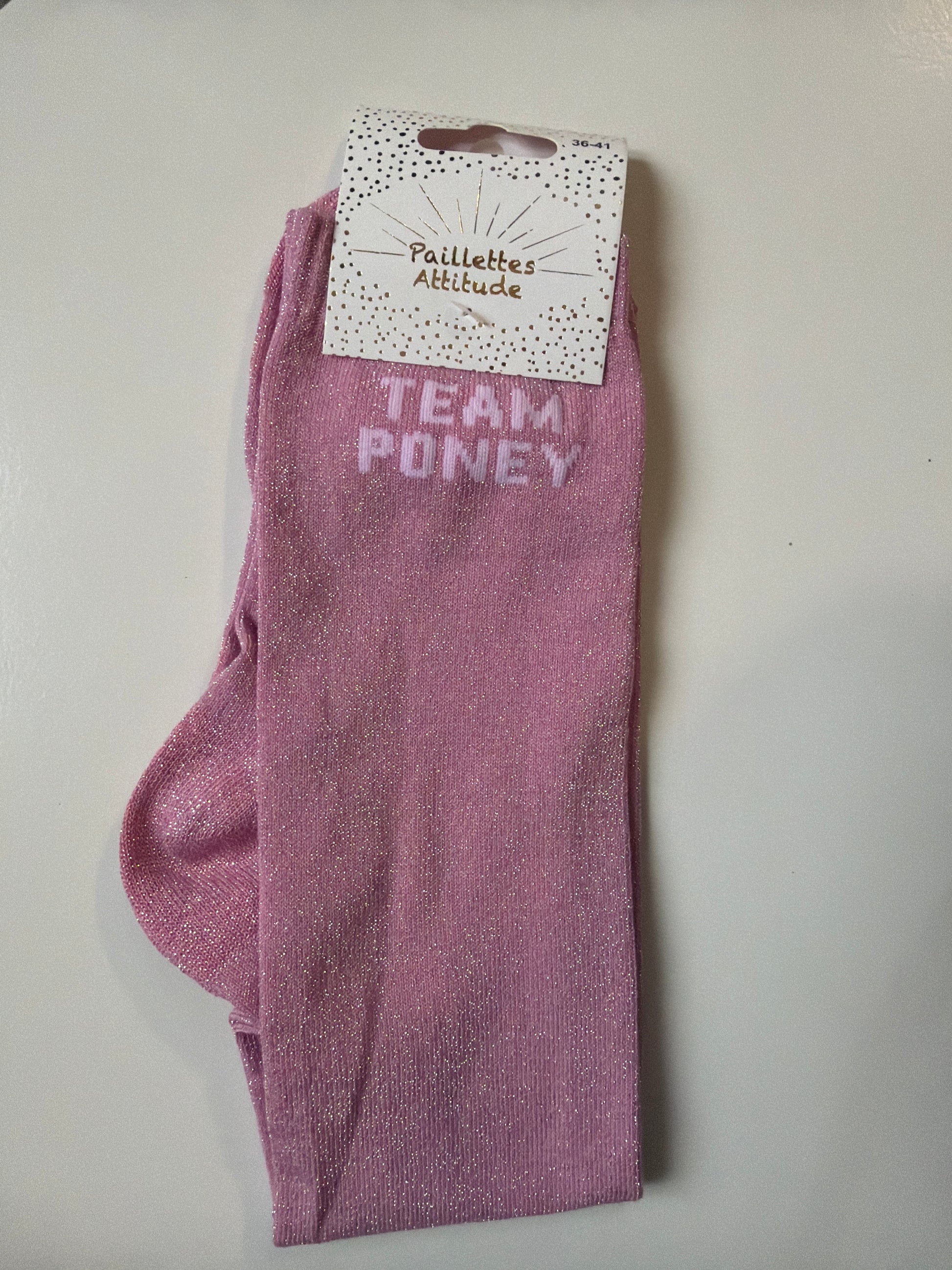 Chaussette pailletée équitation 36-41 TEAM PONEY
