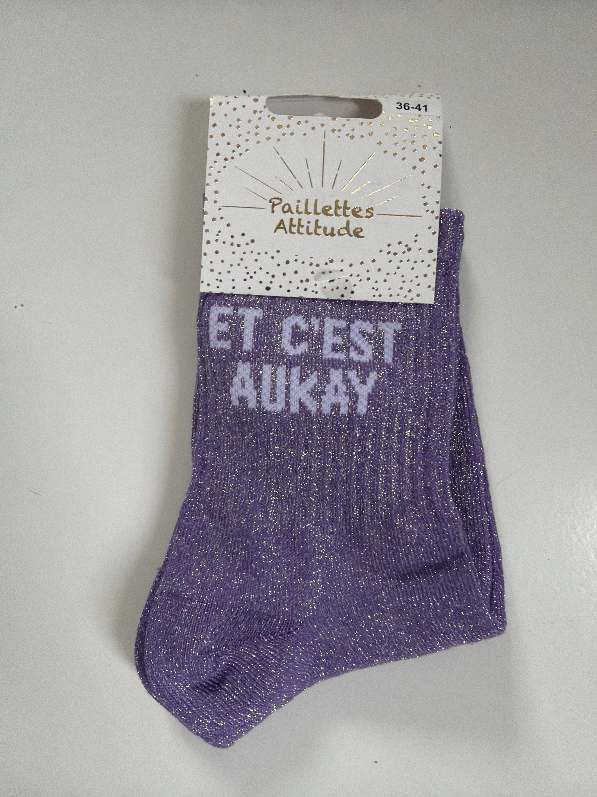 Chaussette de ville pailletée 36-41 ET C’EST AUKEY