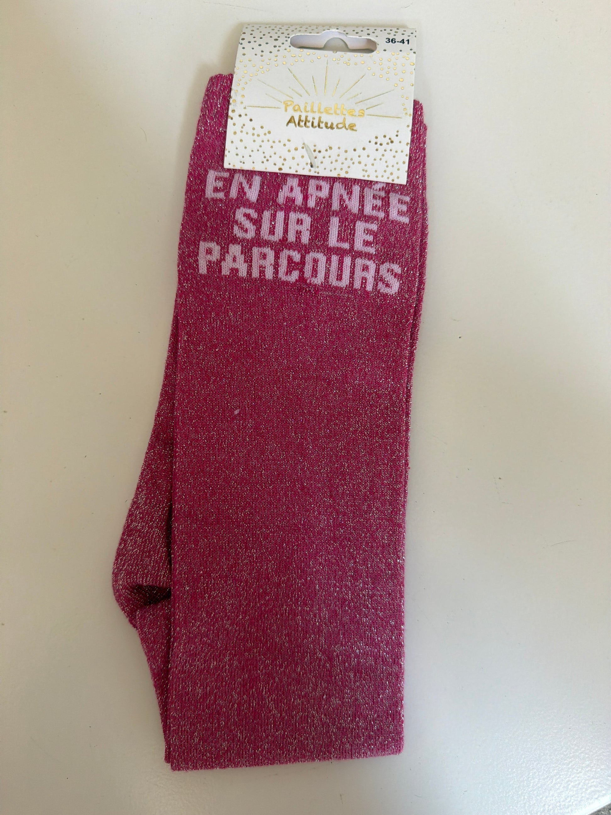 Chaussette pailletée équitation 36-41 EN APNÉE SUR LE PARCOURS