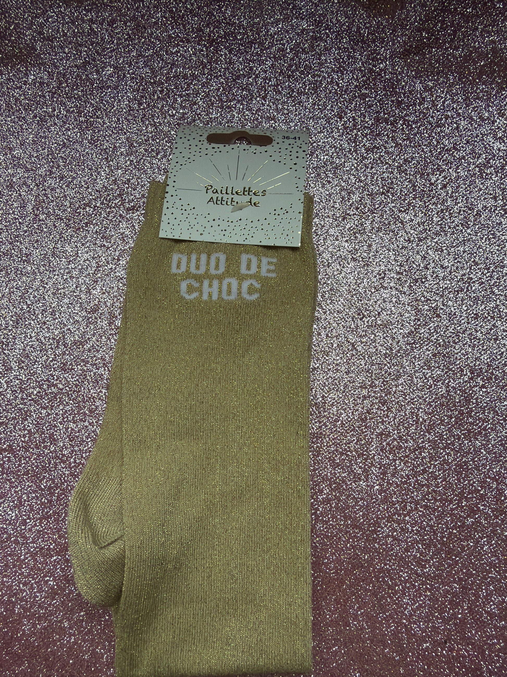 Chaussette pailletée DUO DE CHOC 36/41