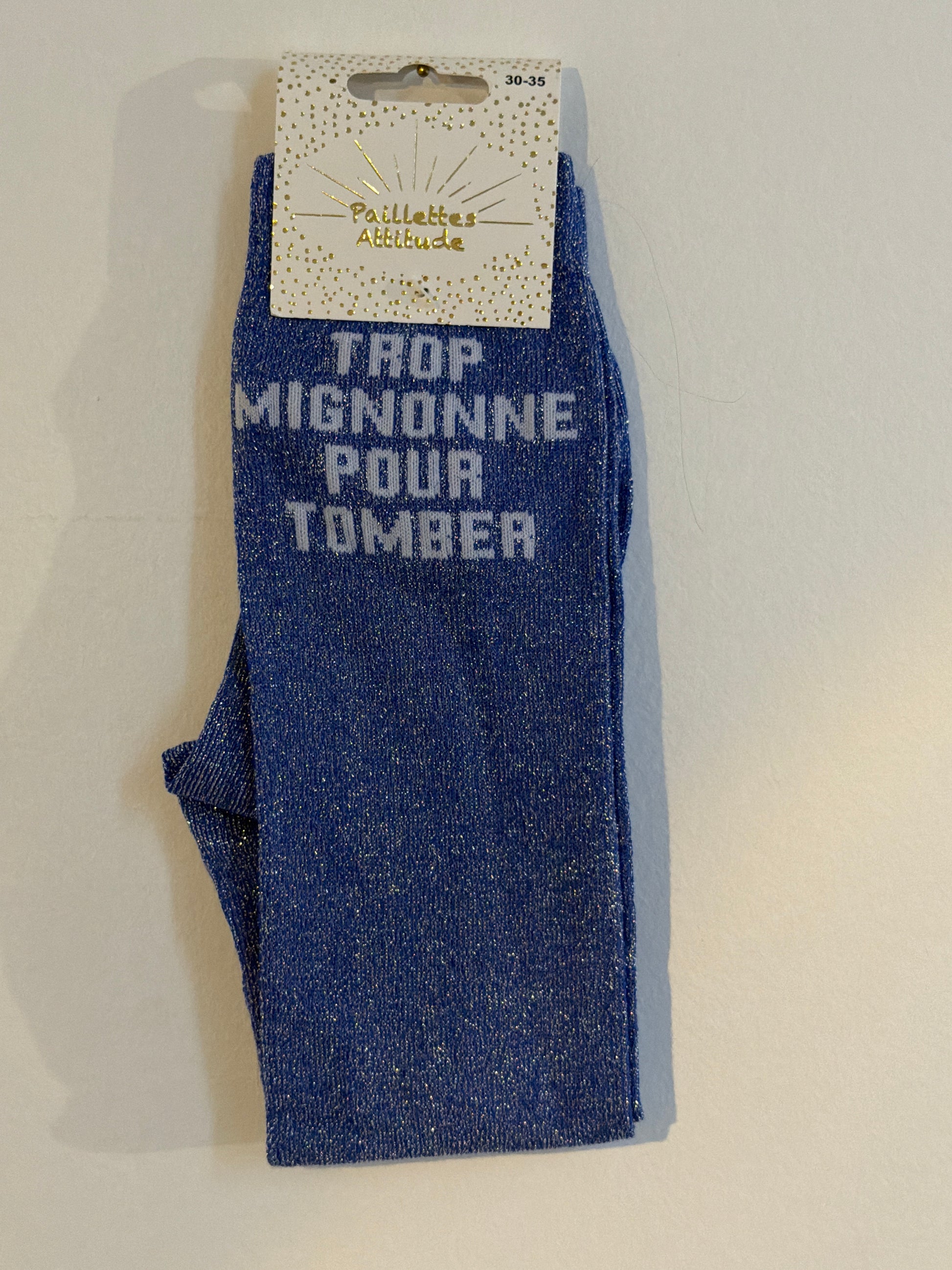 Chaussette pailletée équitation 30-35 TROP MIGNONNE POUR TOMBER