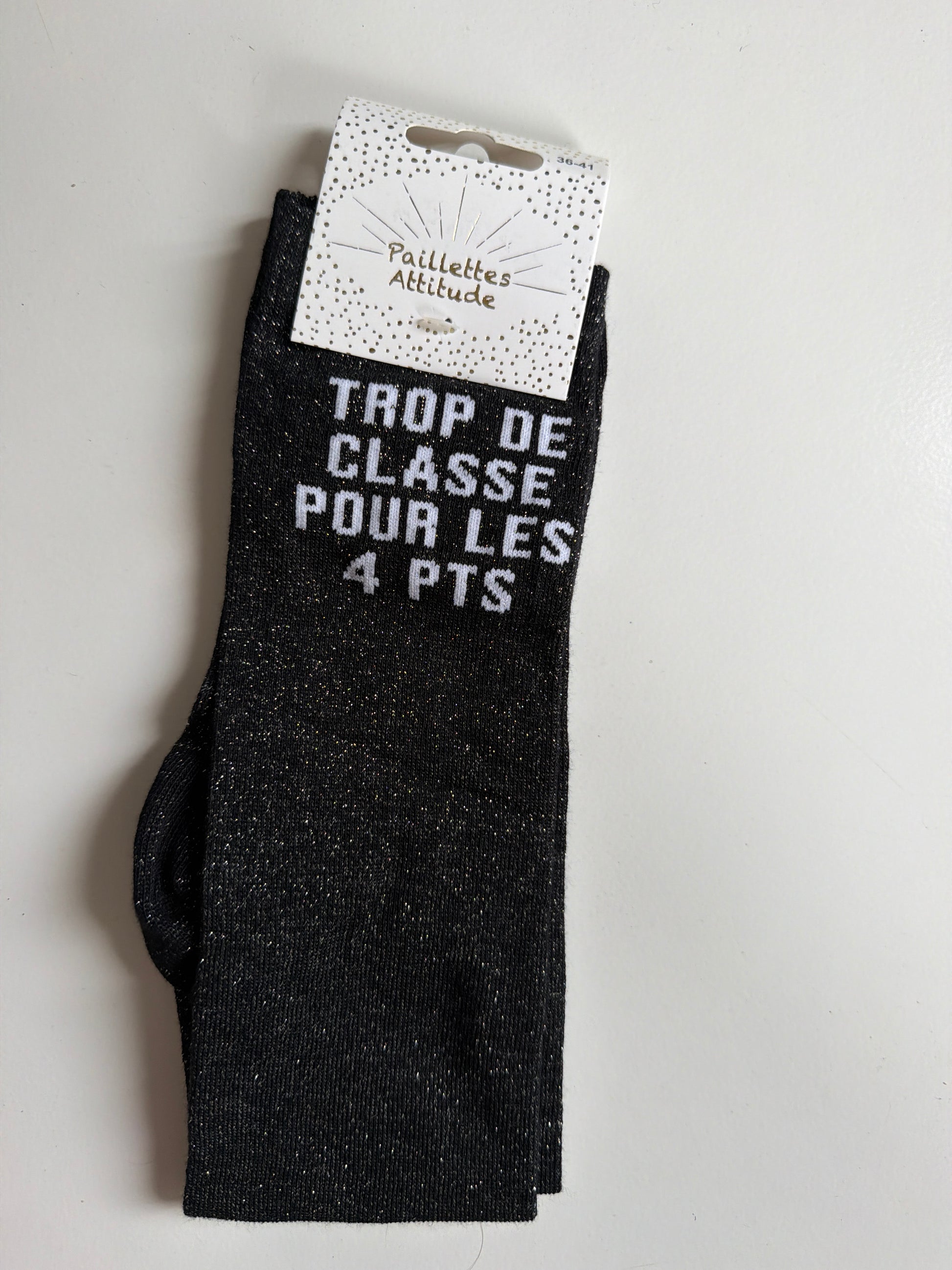 Chaussette pailletée équitation 36-41 TROP DE CLASSE POUR LES 4 PTS