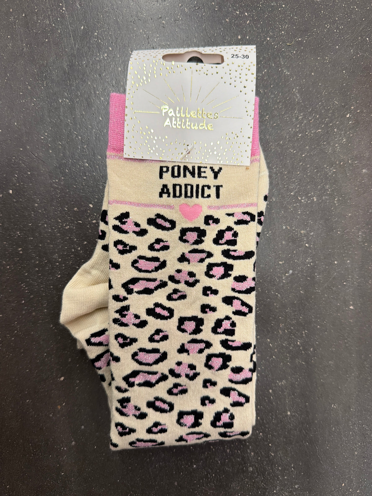 Chaussettes d’équitation pailletées 25-30 et 30-35 Collection léopard 🐆🐄