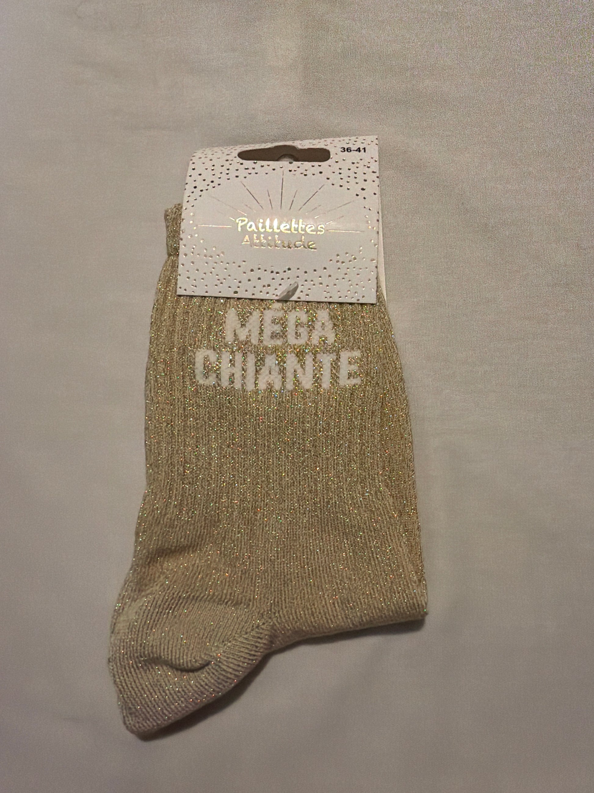 Chaussette de ville pailletée 36-41 MÉGA CHIANTE