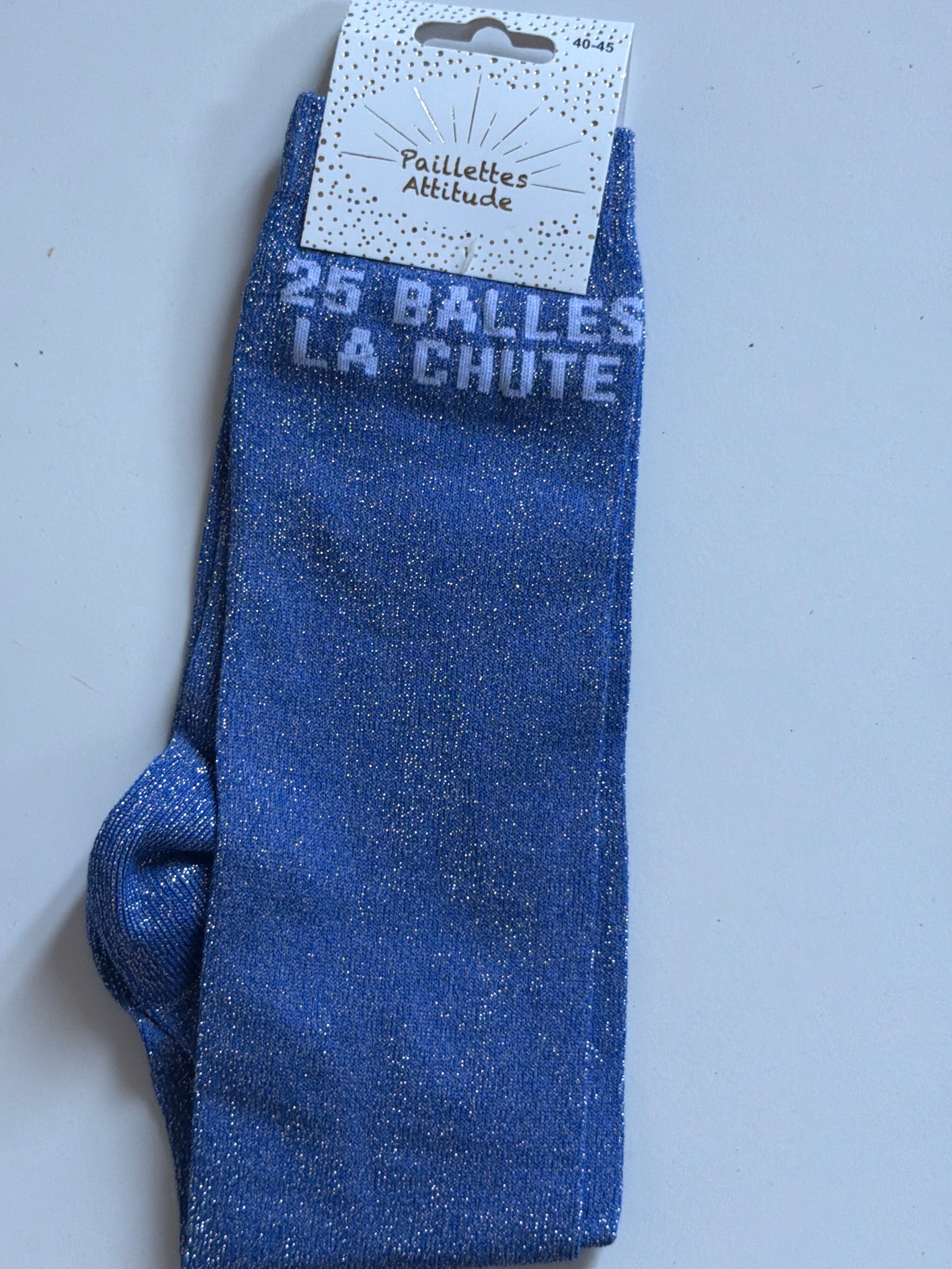 Chaussette pailletée équitation 40-45 - 25 BALLES LA CHUTE