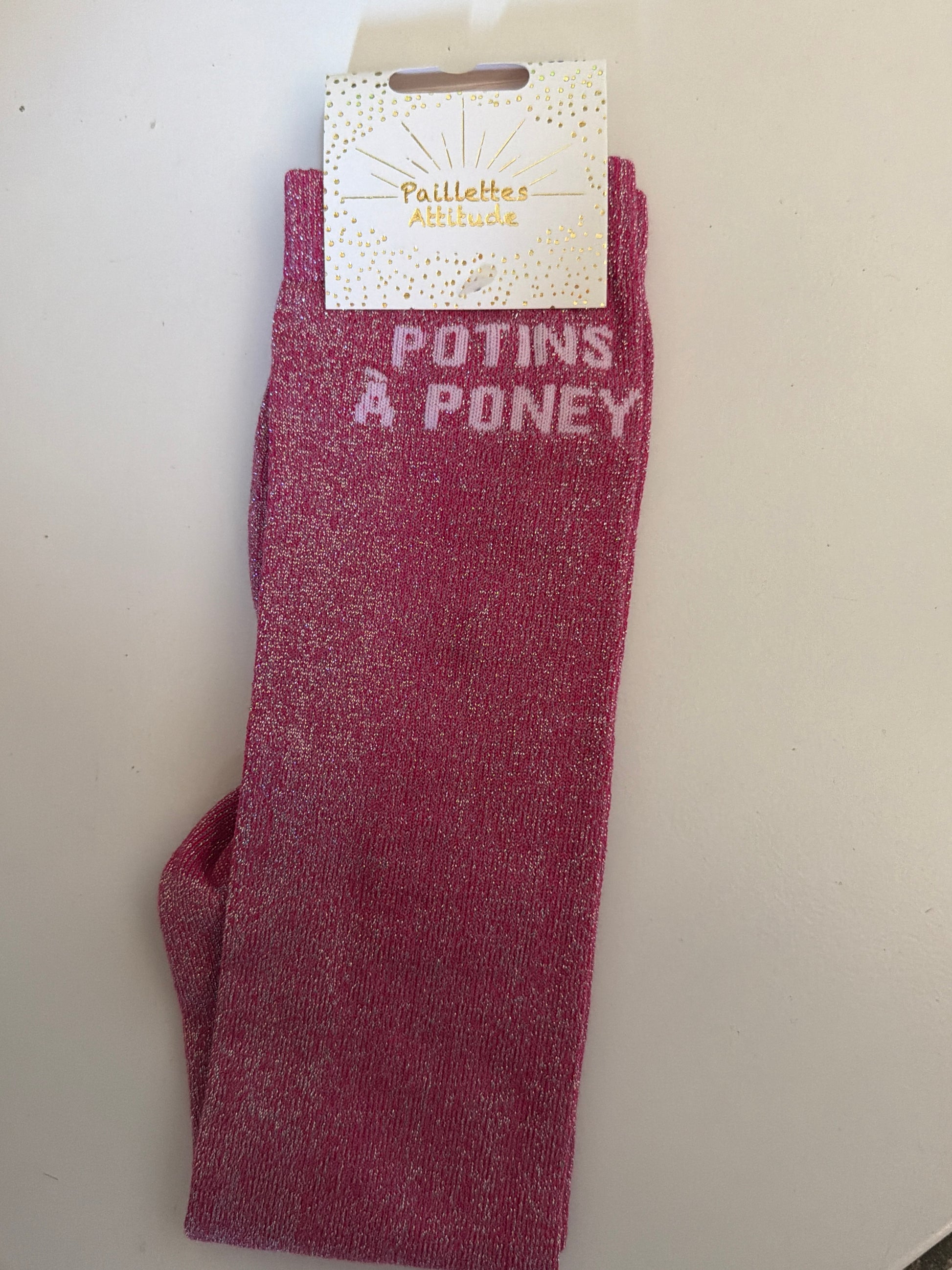 Chaussette équitation pailletée 36-41 POTINS A PONEY