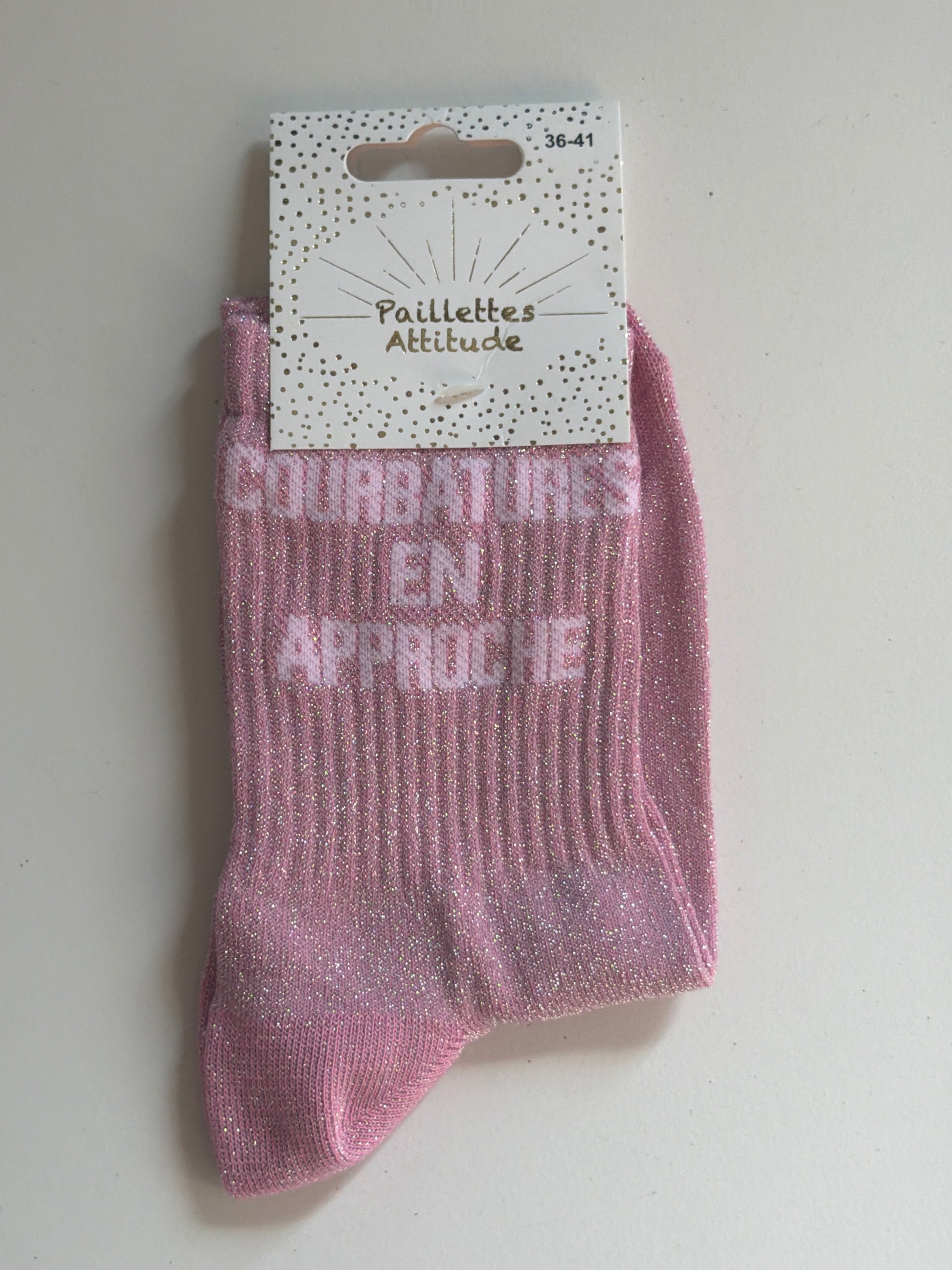 Chaussette de ville pailletée 36-41 COURBATURES EN APPROCHE