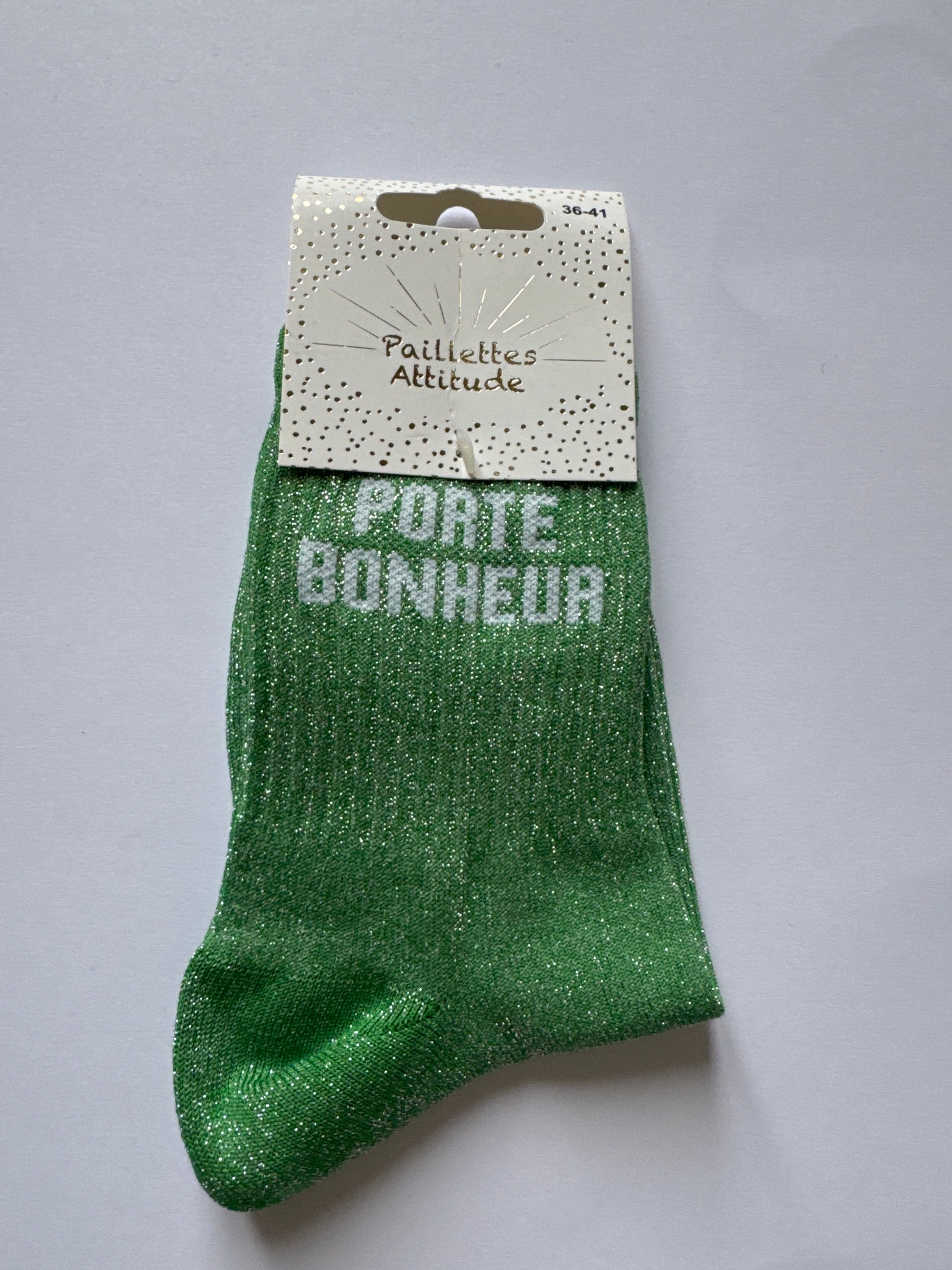 Chaussette de ville pailletée 36-41 PORTE BONHEUR