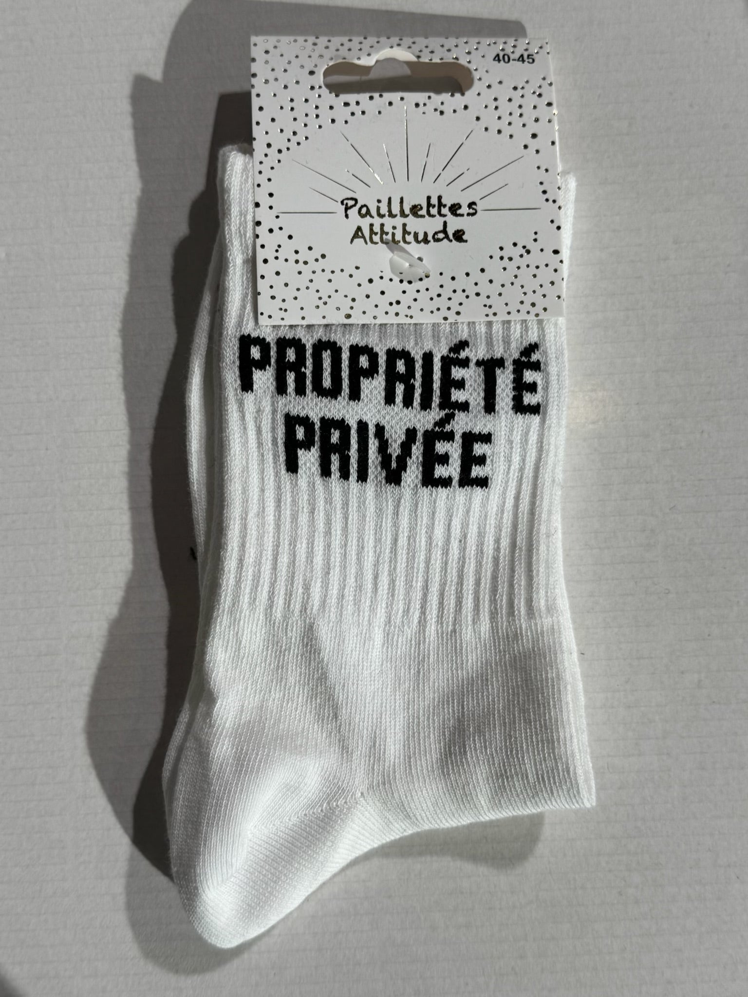 Chaussettes Blanc « Propriété Privée »