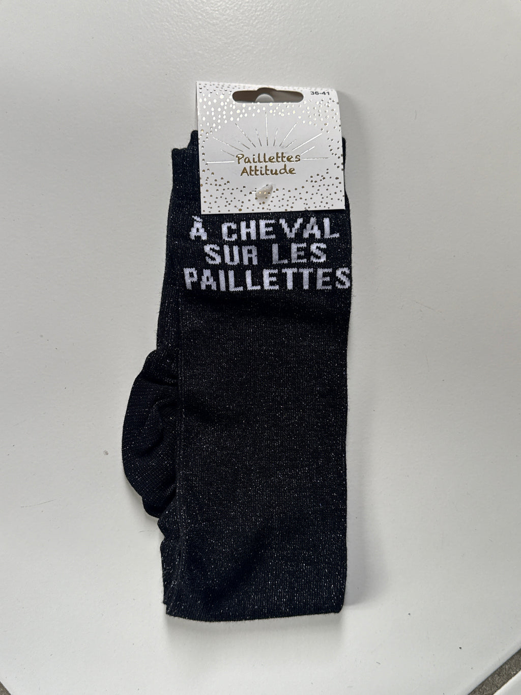 Chaussette pailletée équitation 36-41 À CHEVAL SUR LES PAILLETTES