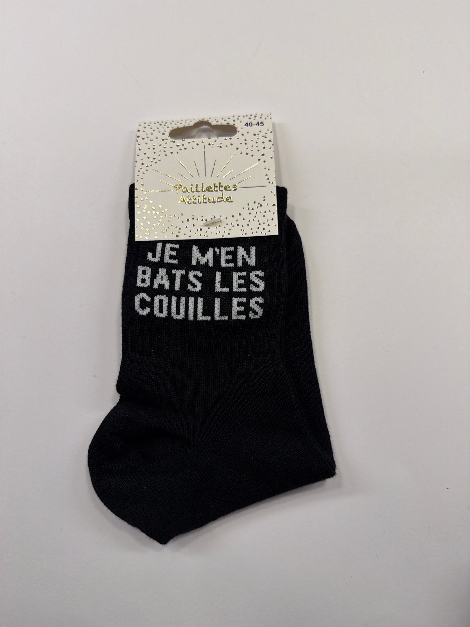 Chaussette de ville homme 40-45 JE M’EN BATS LES COUILLES