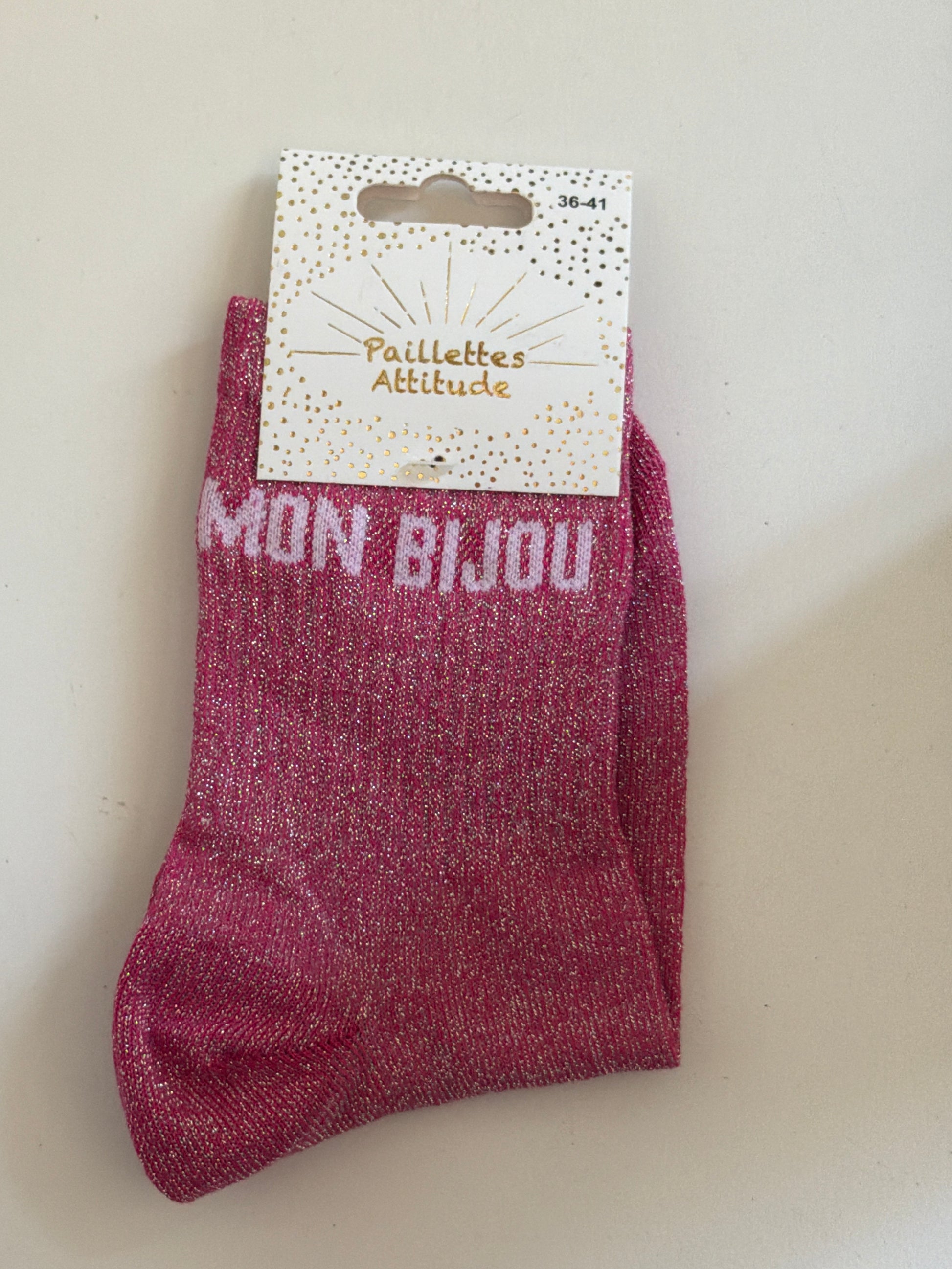 Chaussette pailletée de ville 36-41 MON BIJOU
