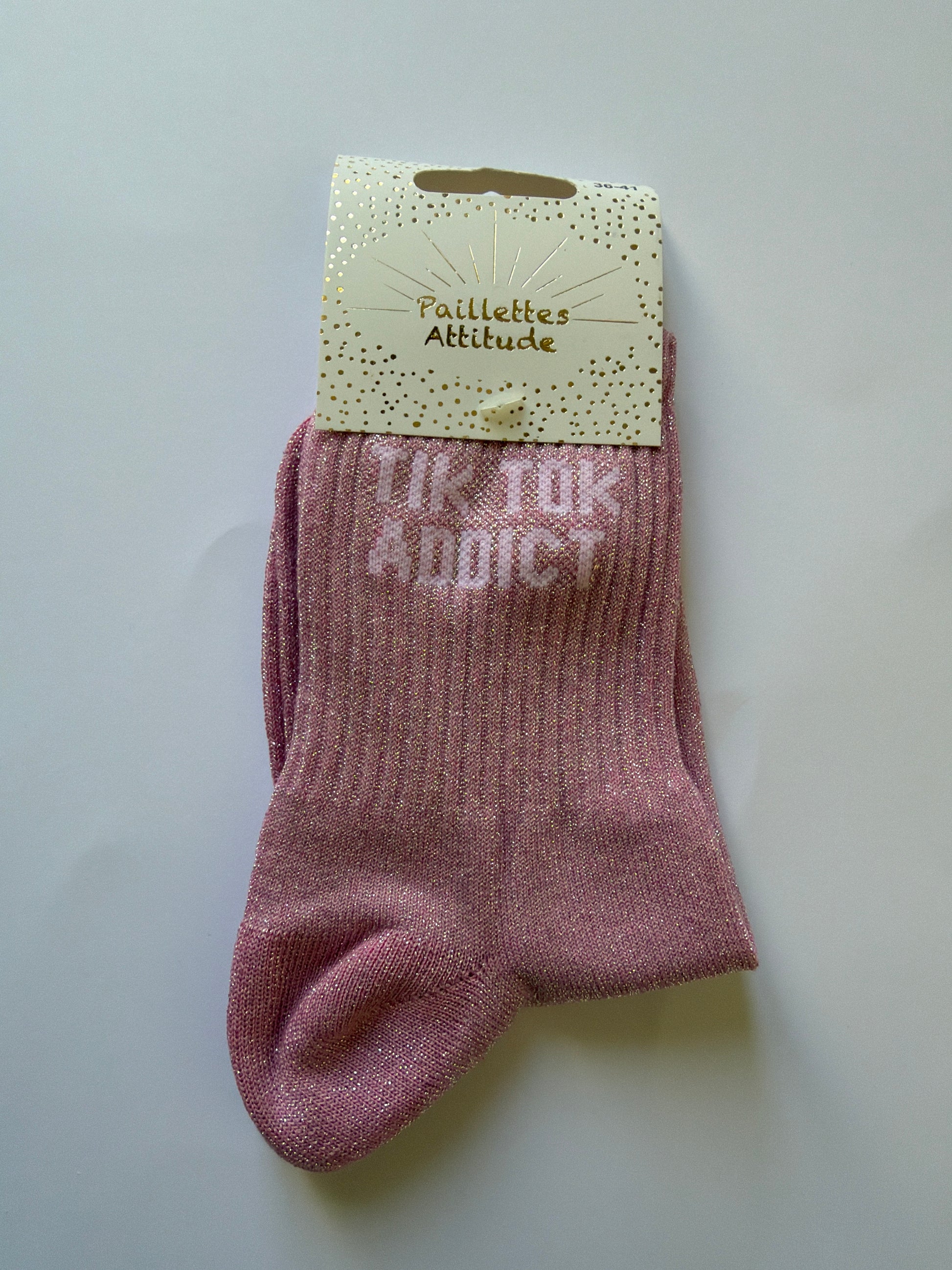 Chaussette pailletée de ville 36-41 TIK TOK ADDICT