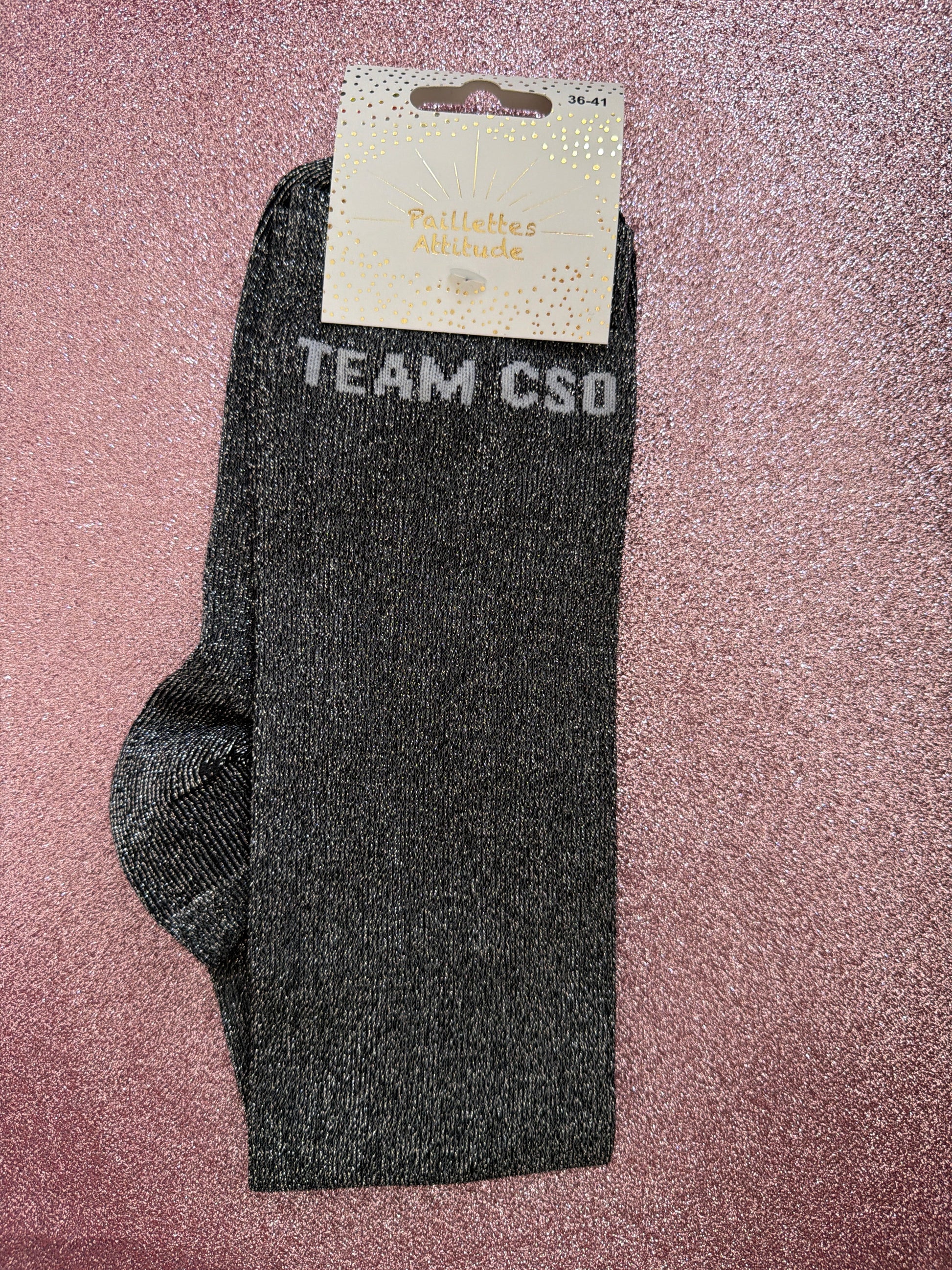 chaussette pailletée 36/41 TEAM CSO