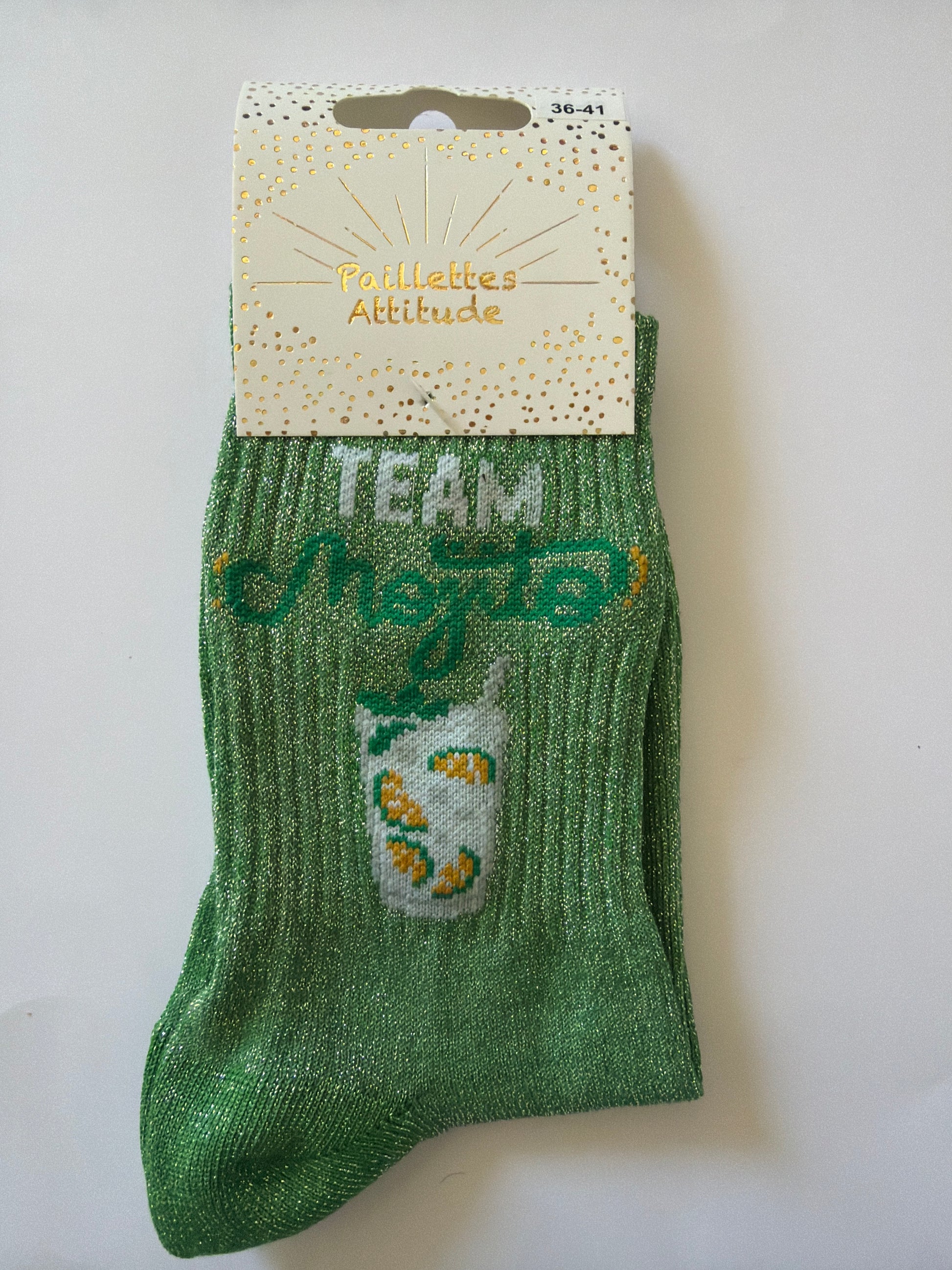 Chaussette de ville pailletée 36-41 TEAM MOJITO