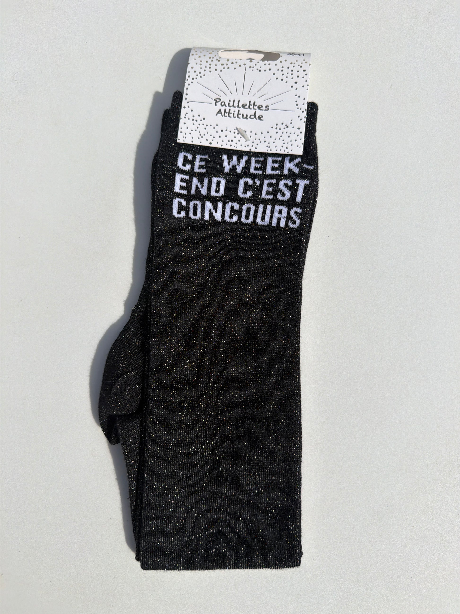 Chaussette pailletée équitation 36-41 CE WEEK-END C’EST CONCOURS 