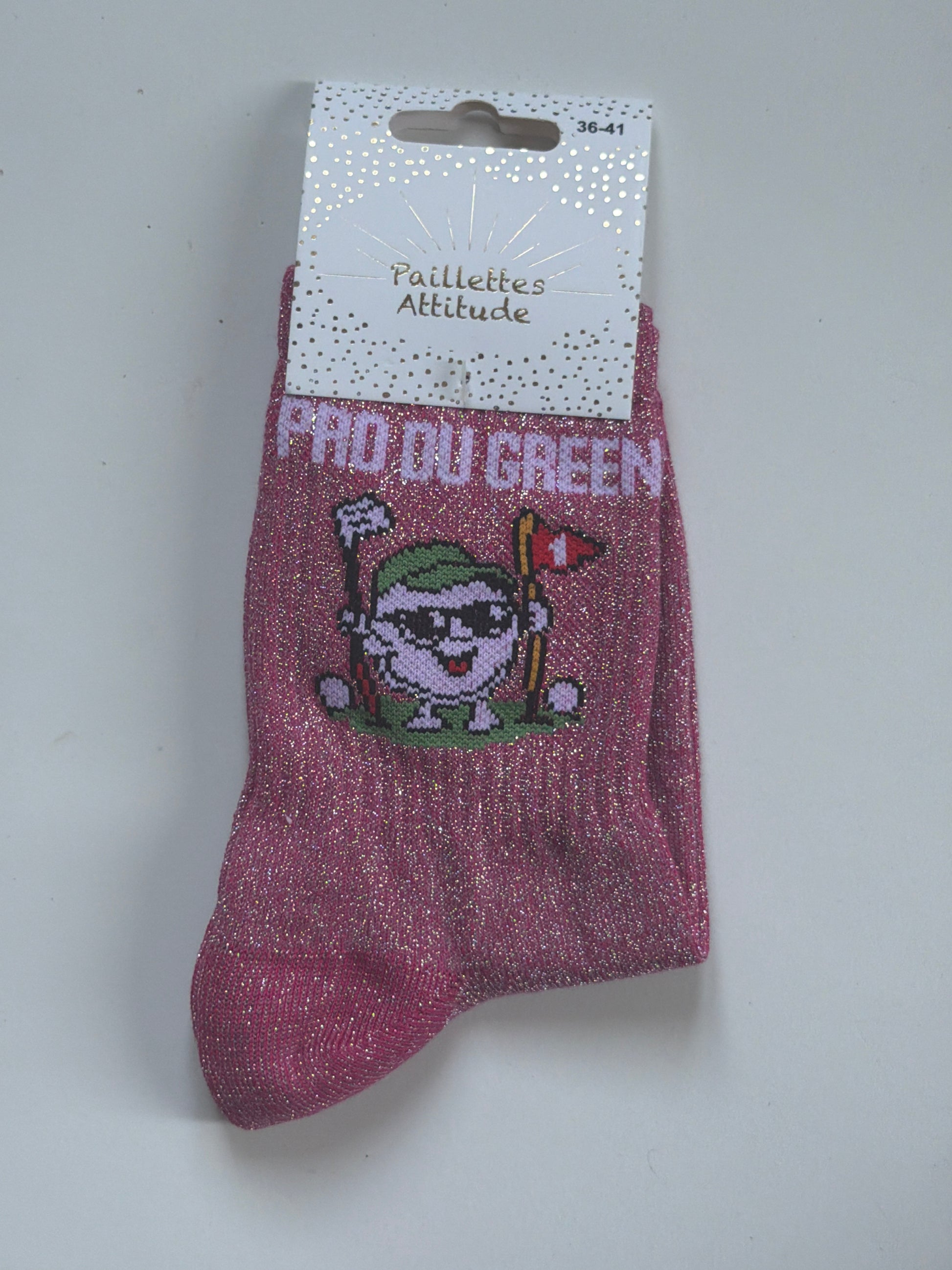 Chaussette de ville pailletée 36-41 PRO DU GREEN