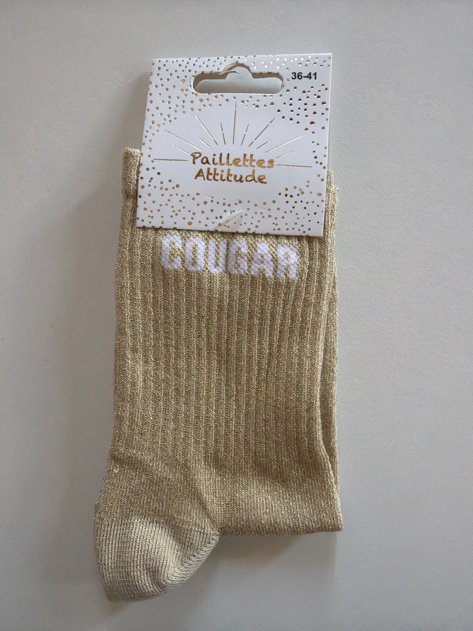 Chaussette de ville pailletée 36-41 COUGAR