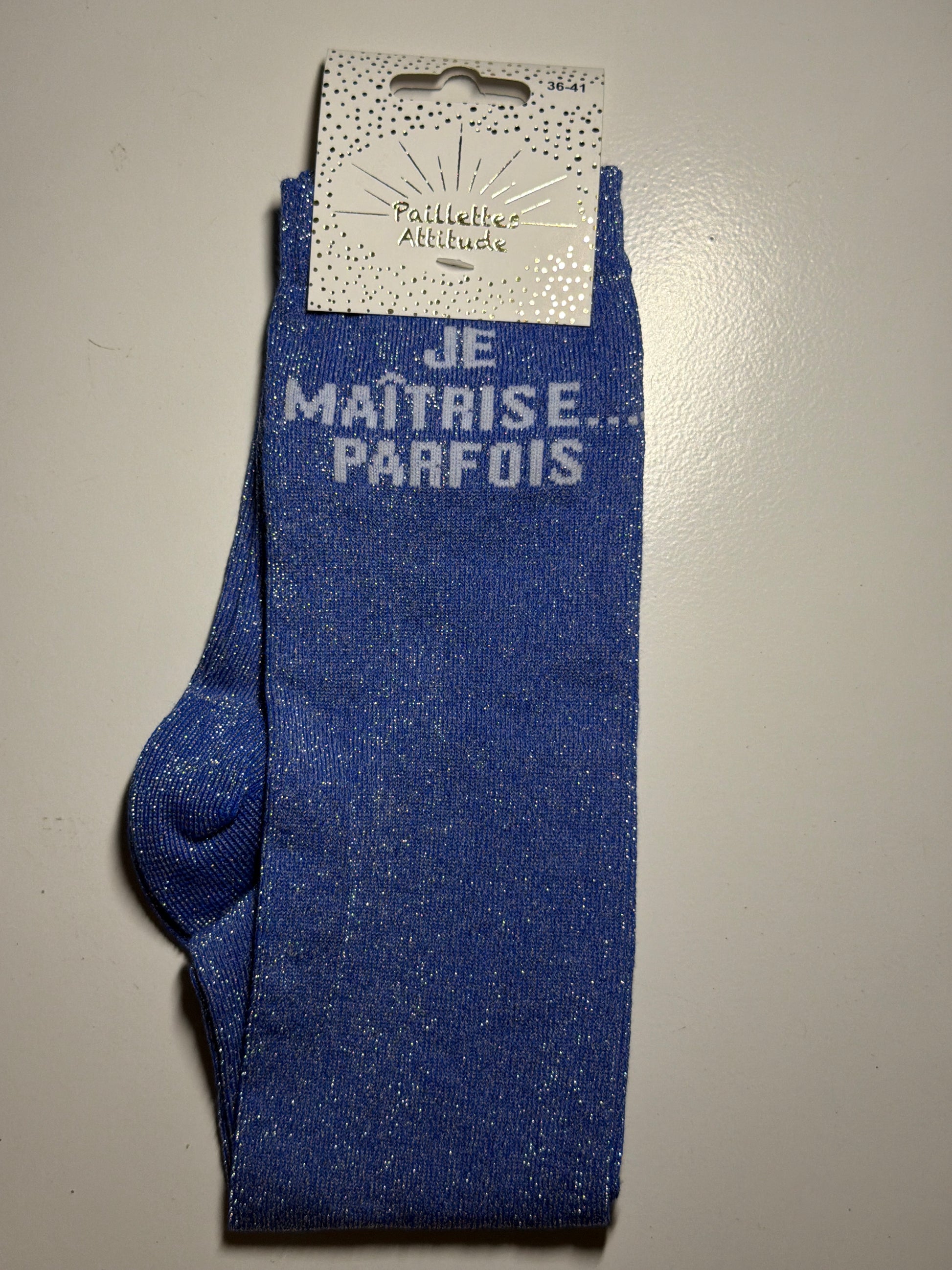 Chaussette pailletée équitation 36-41 JE MAÎTRISE … PARFOIS