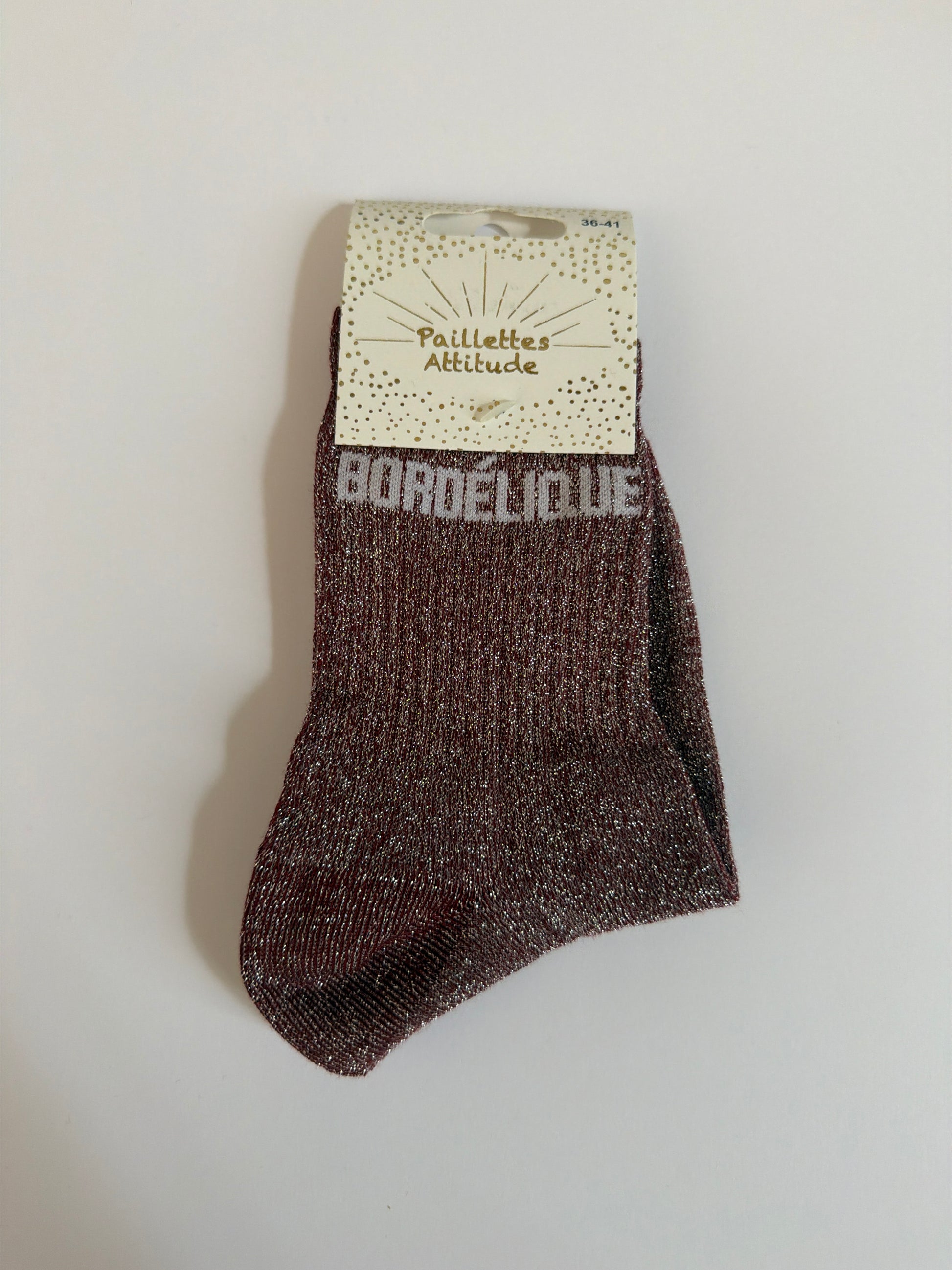 Chaussette de ville pailletée 36-41 BORDÉLIQUE