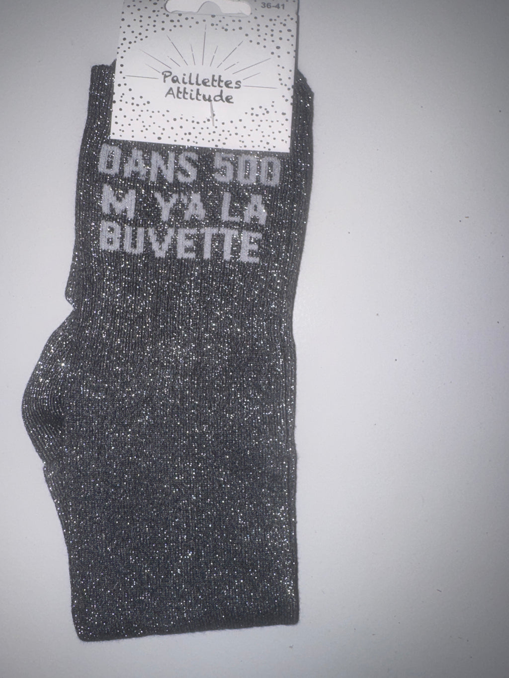 Chaussette équitation « dans 500 M y’a la buvette