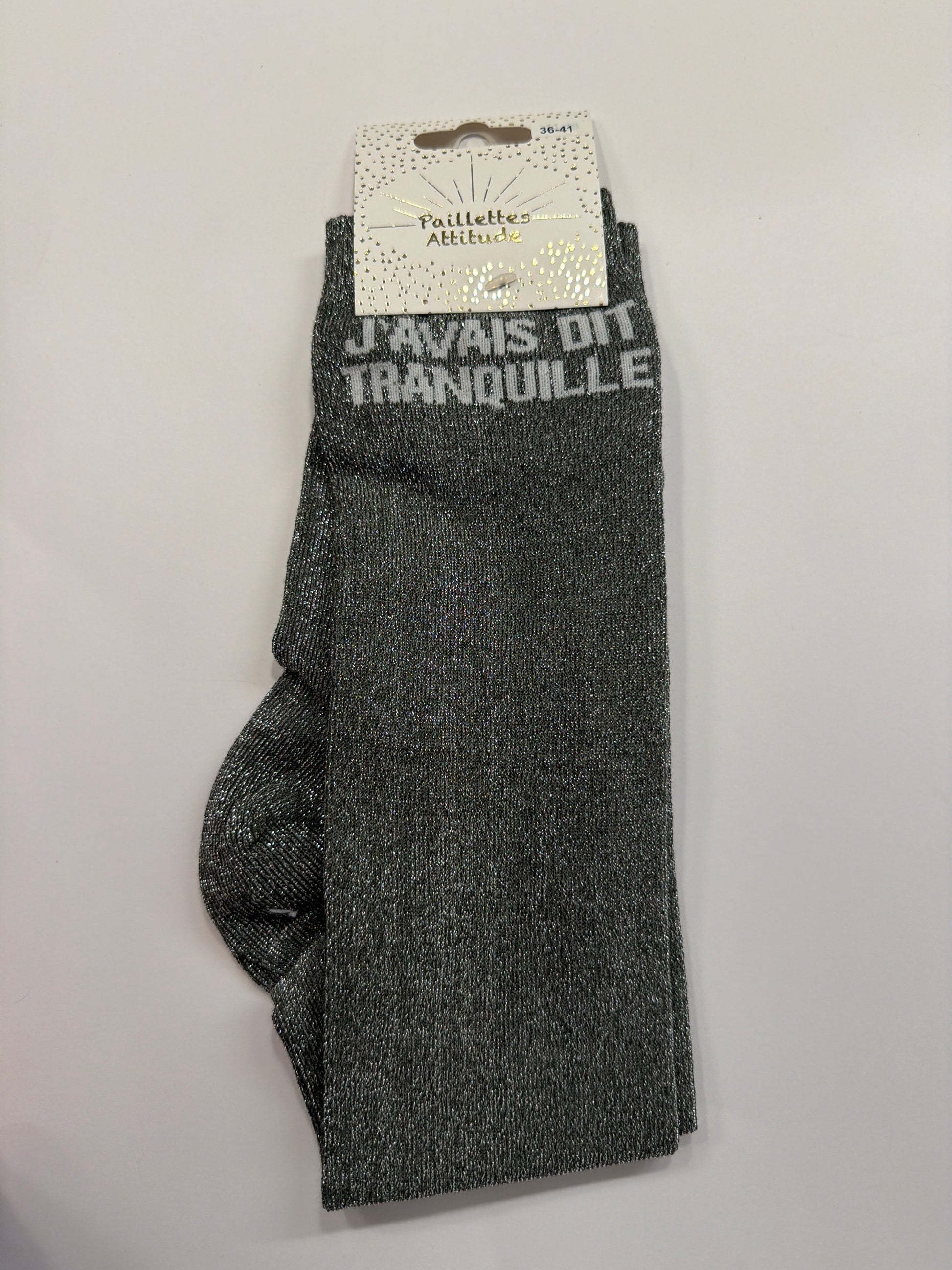 Chaussette pailletée équitation 36-41 J’AVAIS DIT TRANQUILLE
