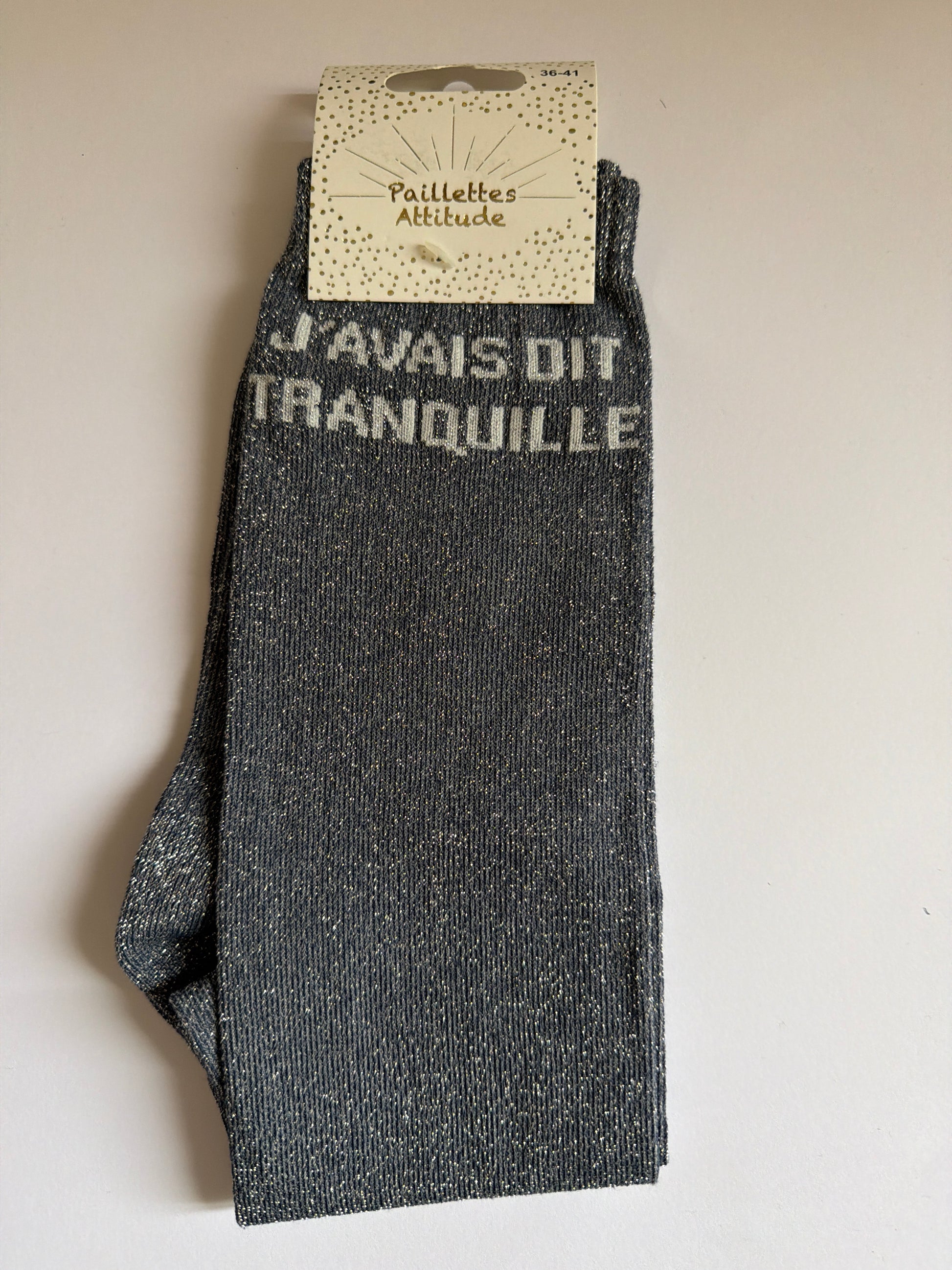 Chaussette pailletée équitation 36-41 J’AVAIS DIT TRANQUILLE