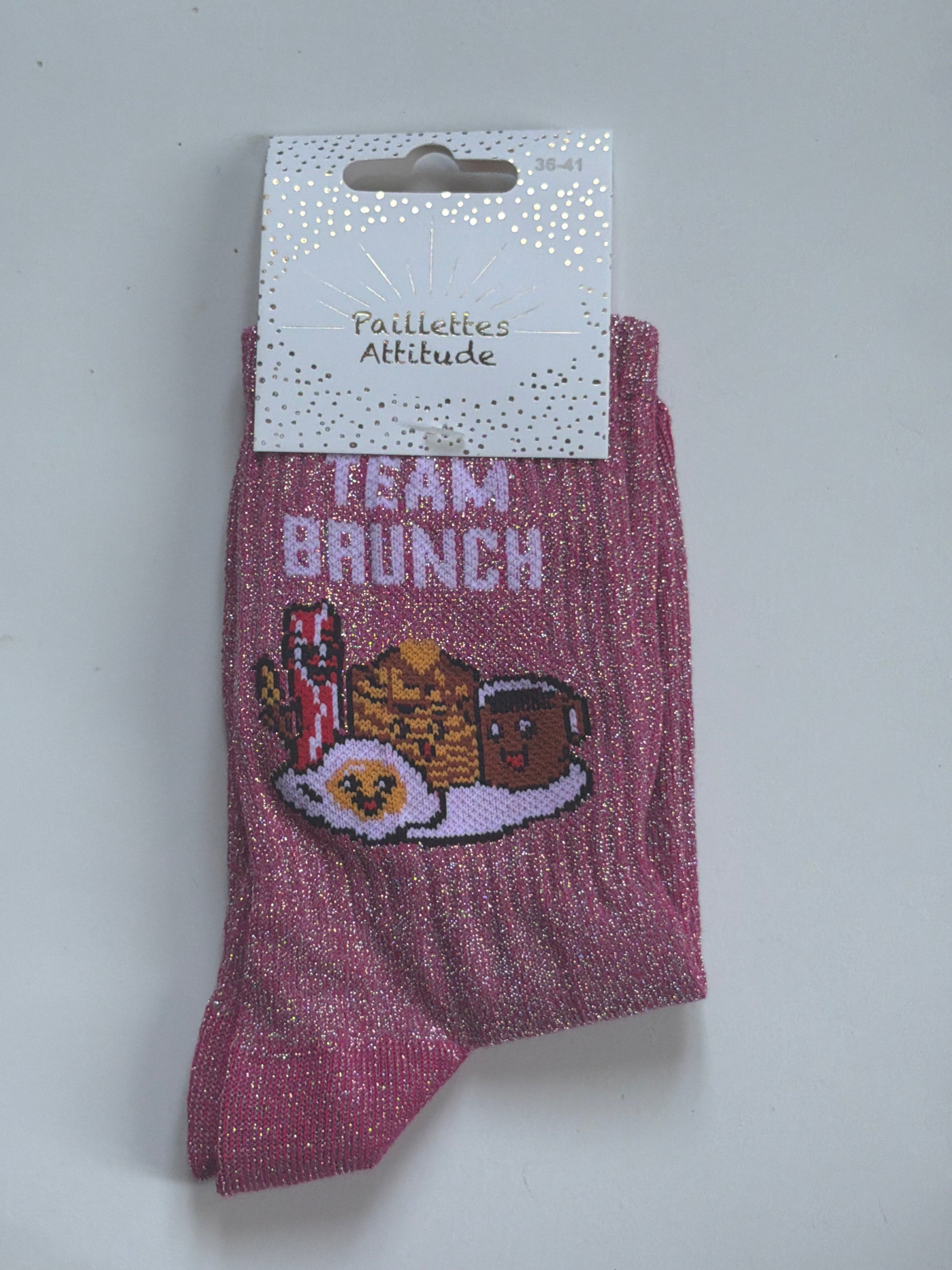 Chaussette de ville pailletée 36-41 TEAM BRUNCH