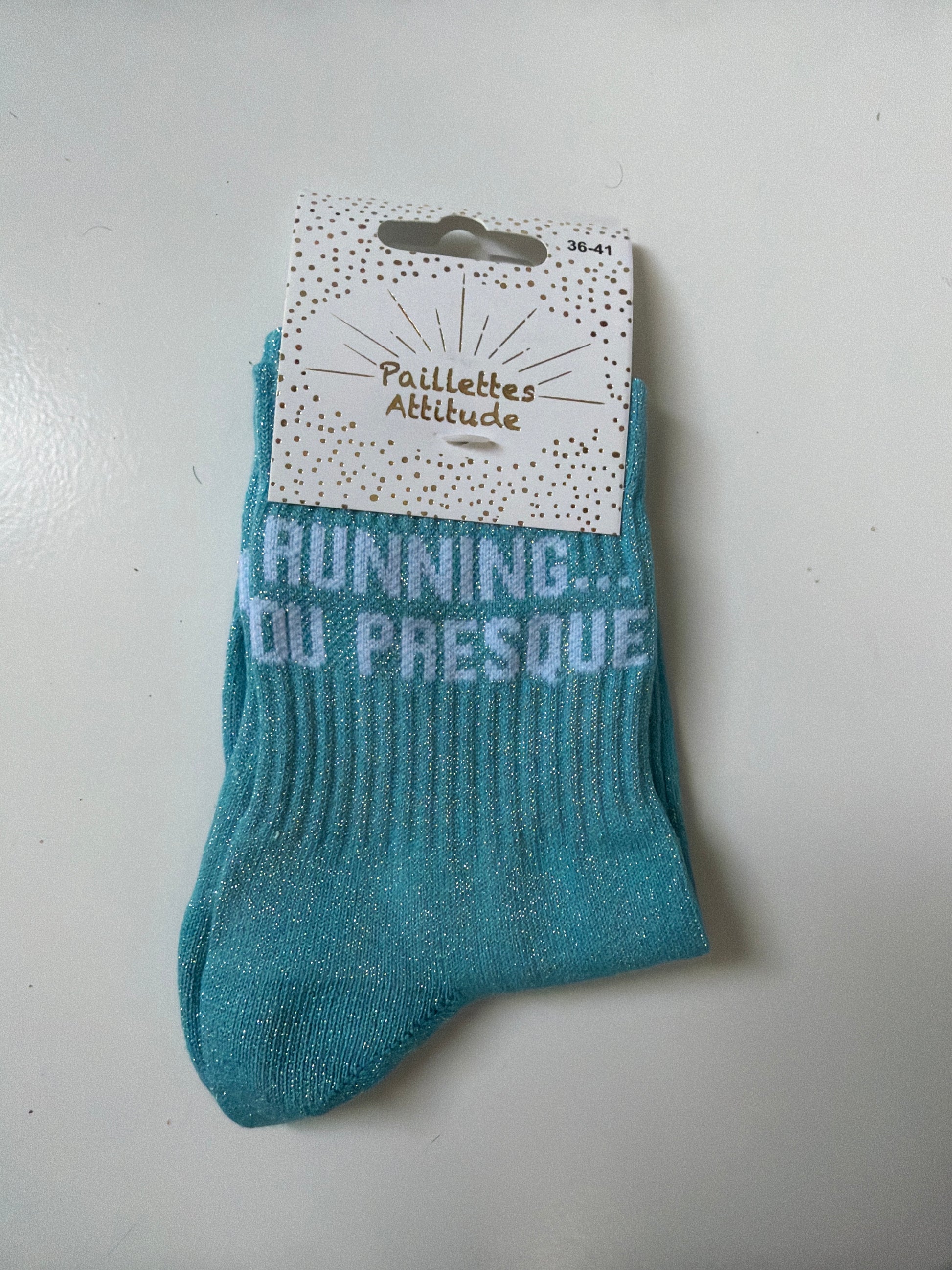Chaussette de ville pailletée 36-41 RUNNING … OU PRESQUE