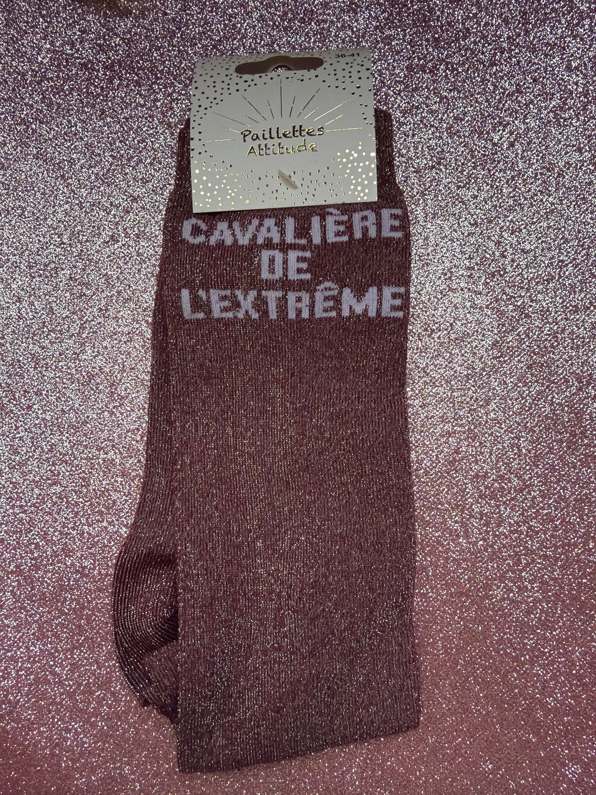 chaussette pailletée CAVALIÈRE DE L’EXTRÊME 36/41