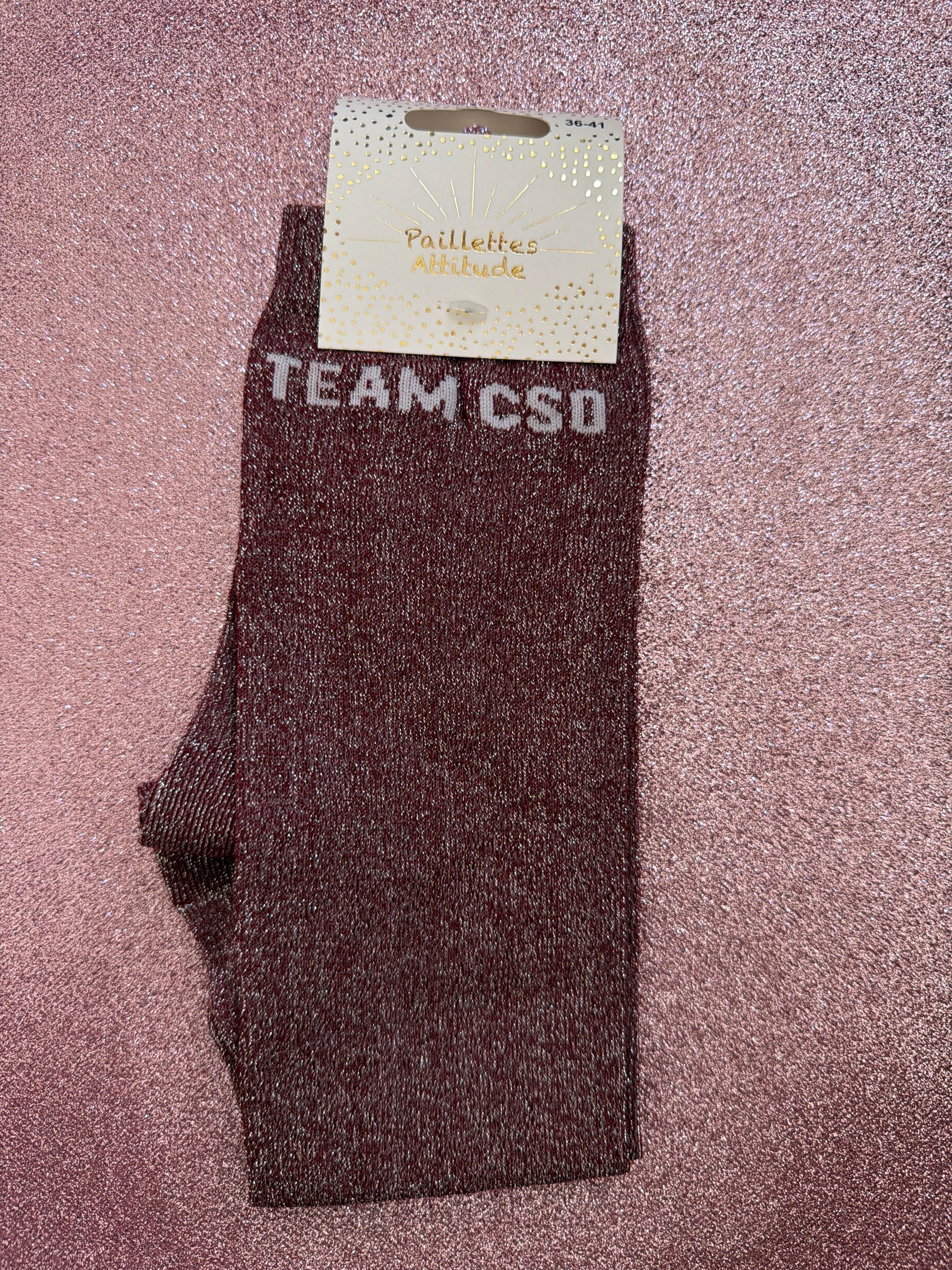 chaussette pailletée 36/41 TEAM CSO