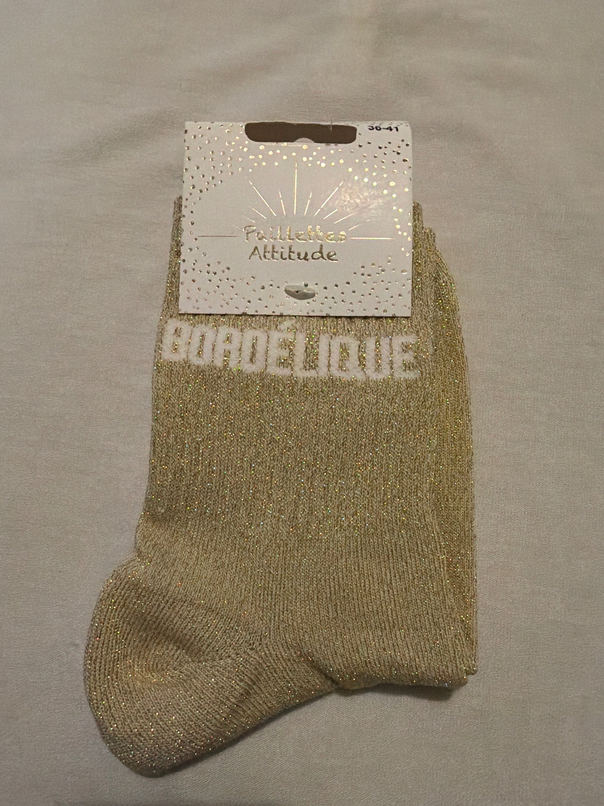 Chaussette de ville pailletée 36-41 BORDÉLIQUE