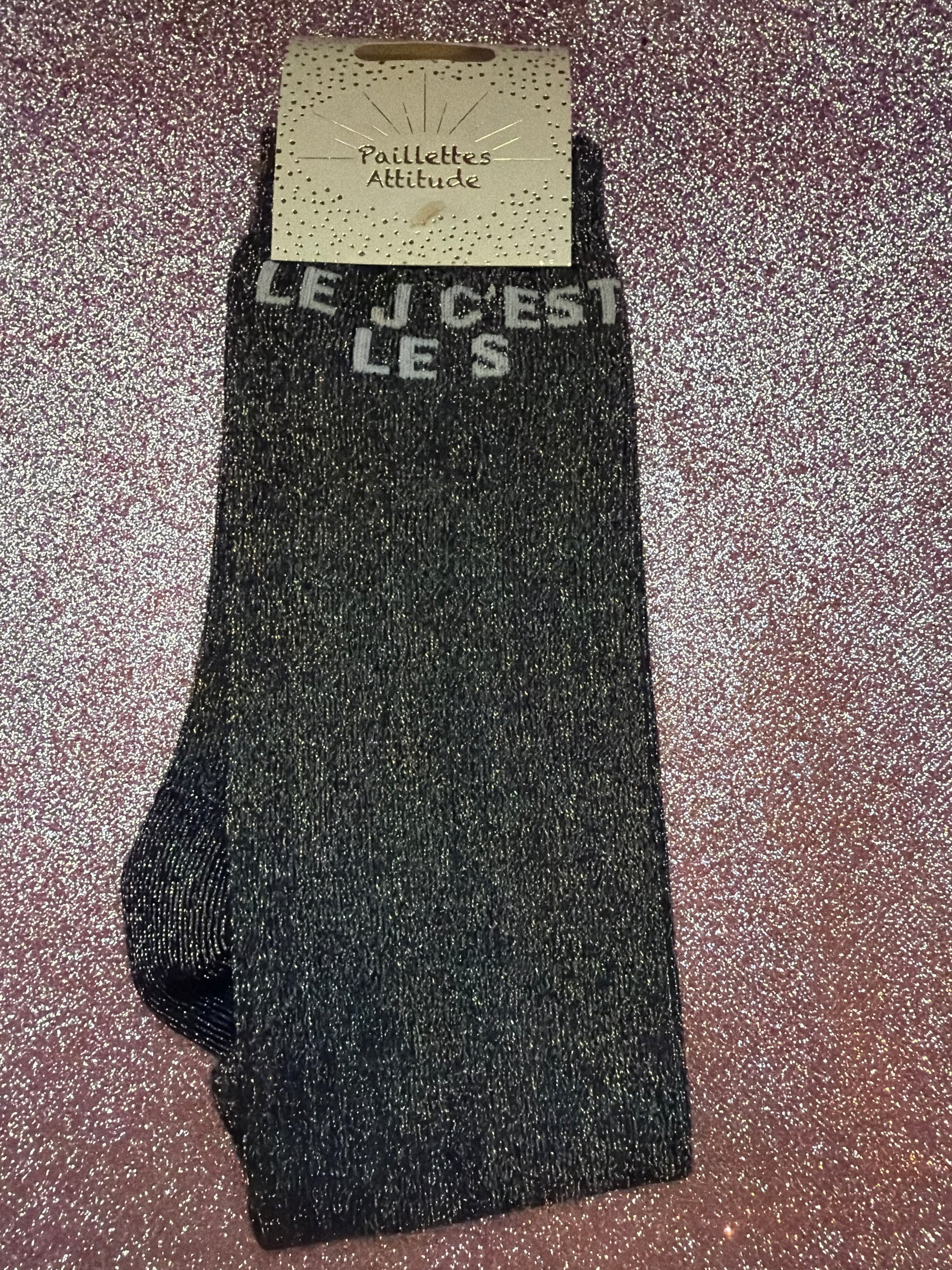Chaussette pailletée équitation LE J C’EST LE S 36/41