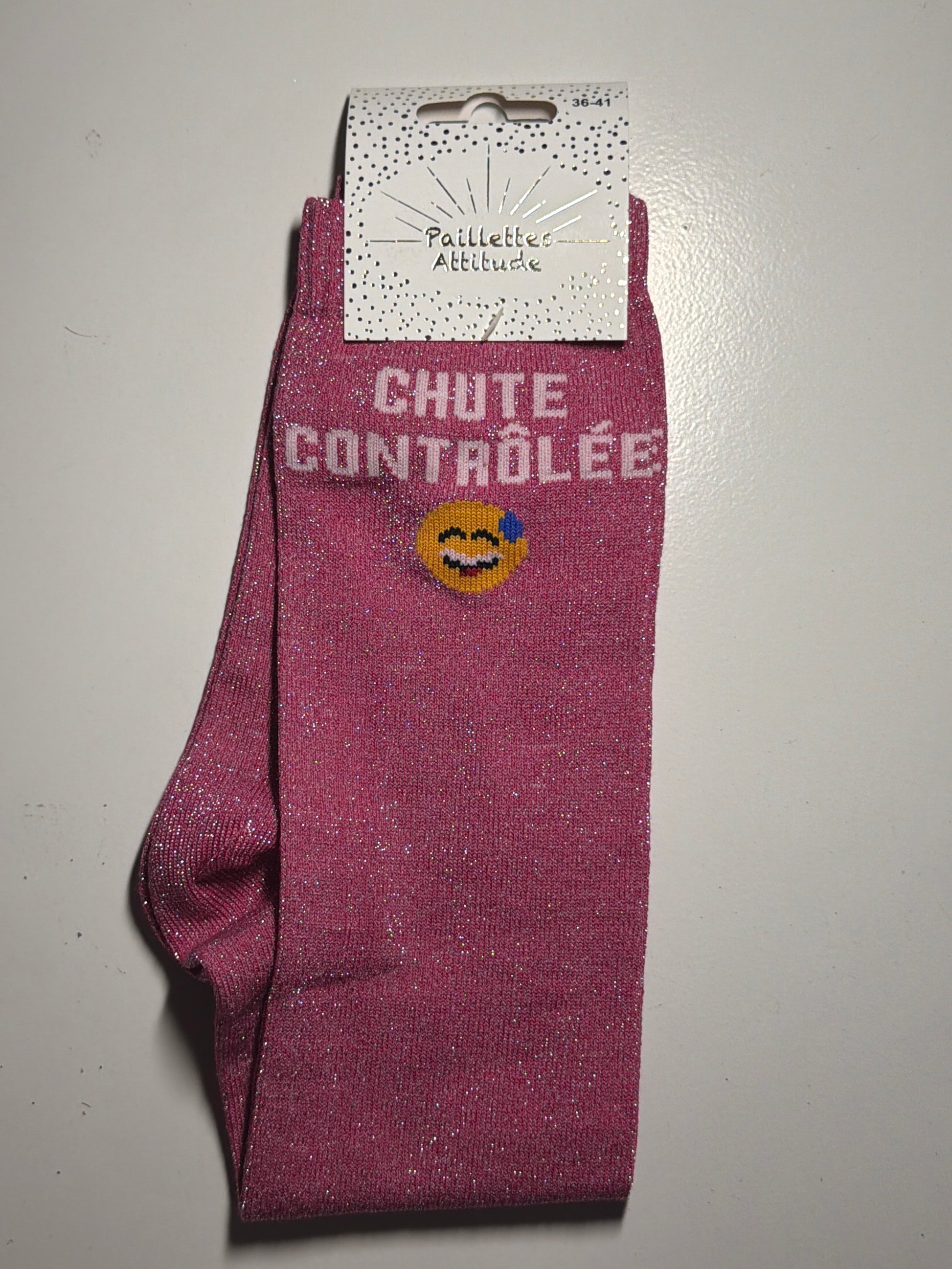 Chaussette pailletée équitation 36-41 CHUTE CONTRÔLÉE 😅