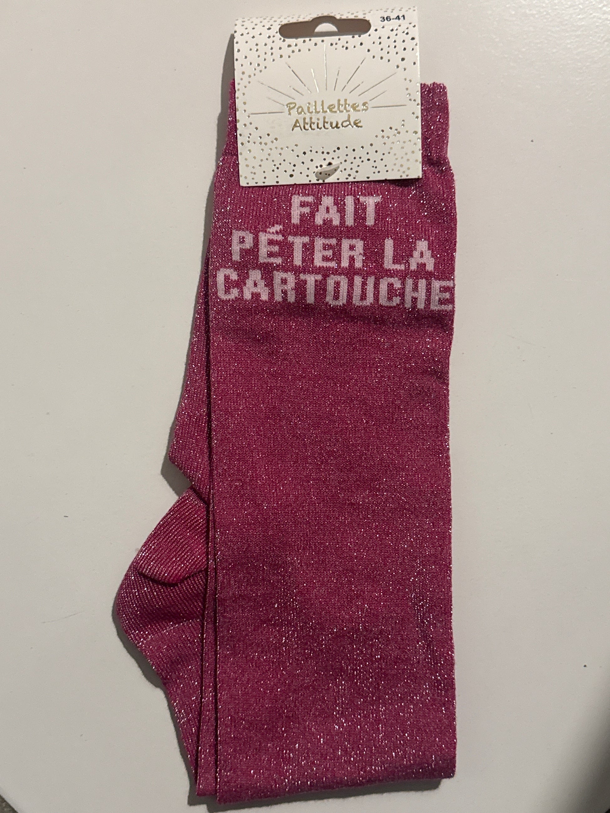 Chaussette équitation pailletée 36-41 FAIT PÉTER LA CARTOUCHE